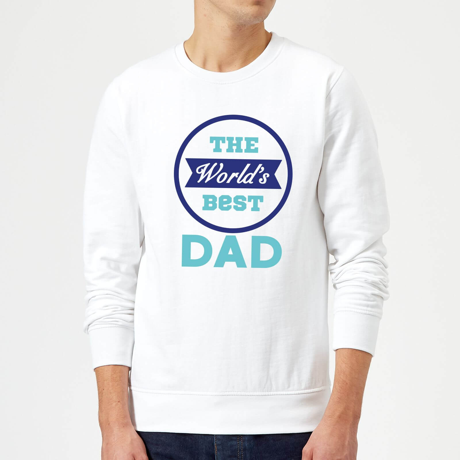 The World's Best Dad Sweatshirt - White - S - White