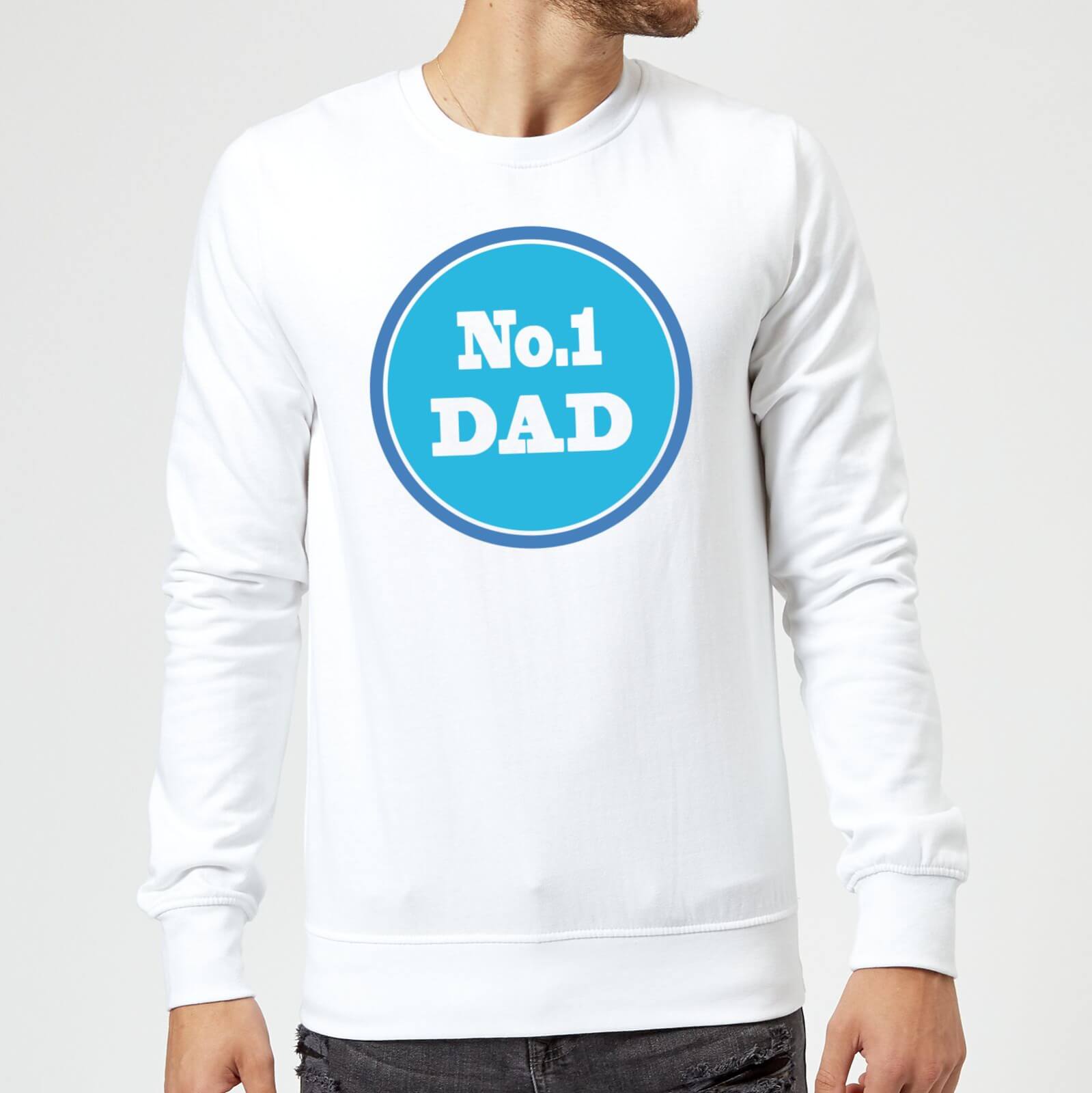 No. 1 Dad Sweatshirt - White - S - White