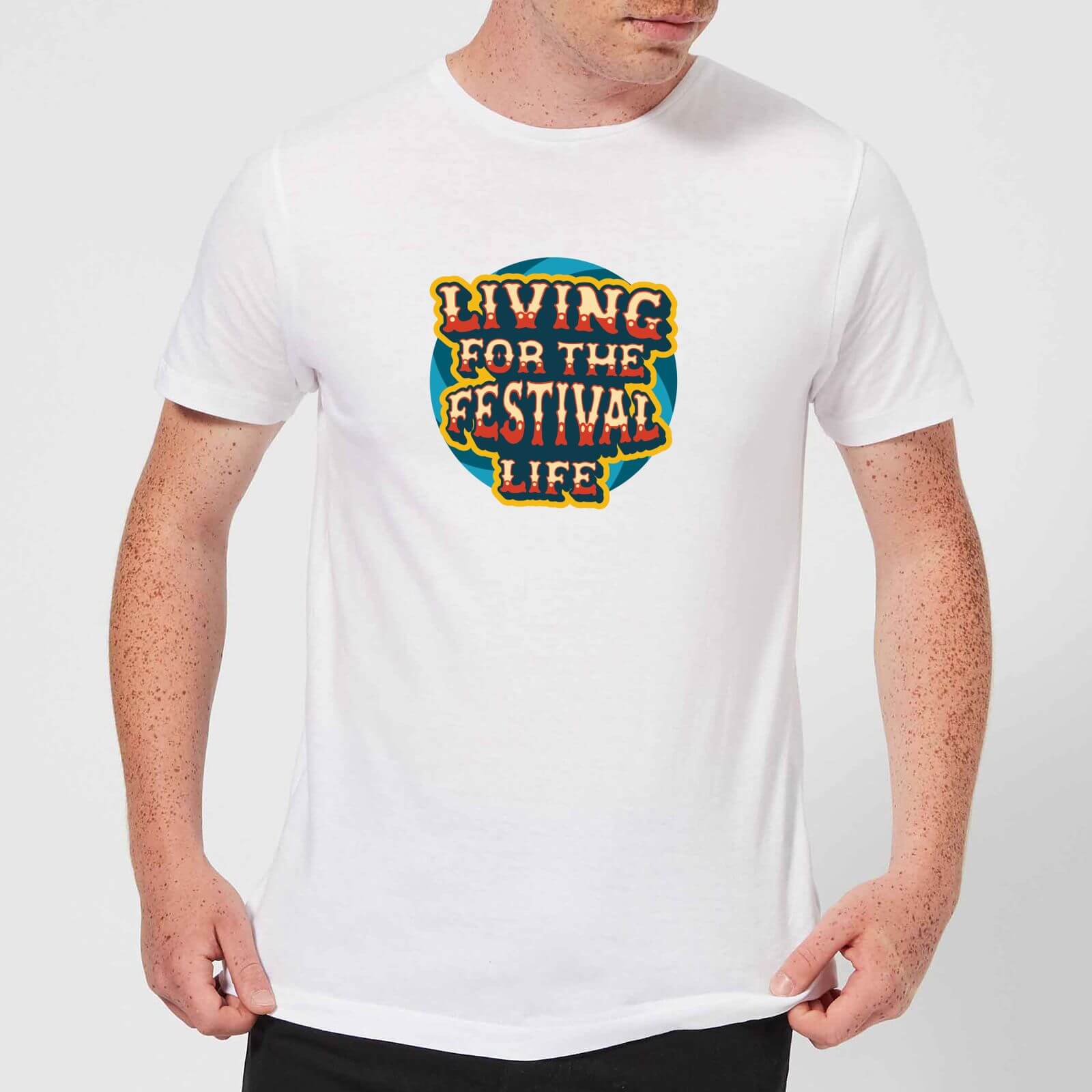 Living For The Festival Life Men's T-Shirt - White - XS - White