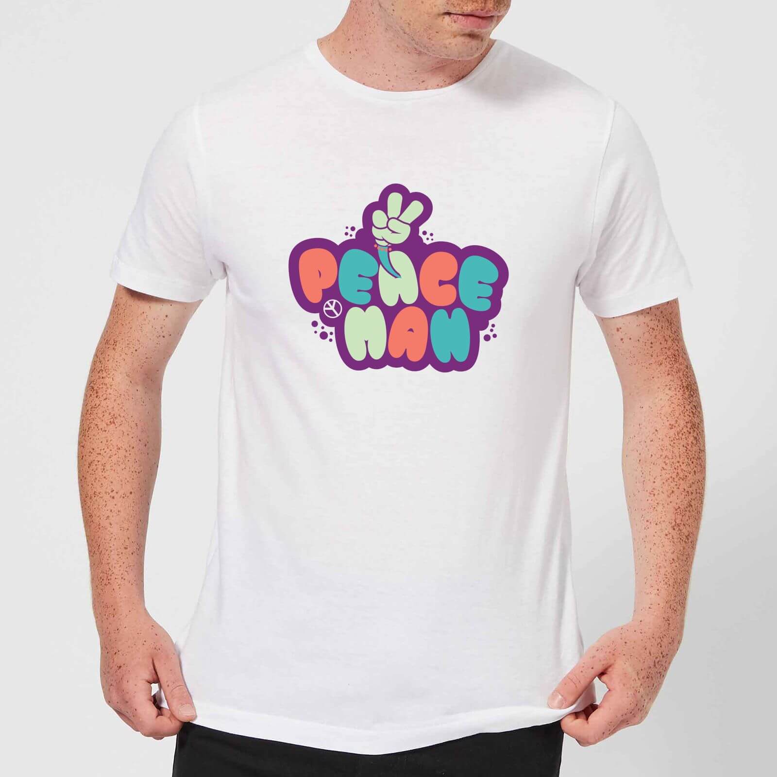 Peace Man Men's T-Shirt - White - XS - White