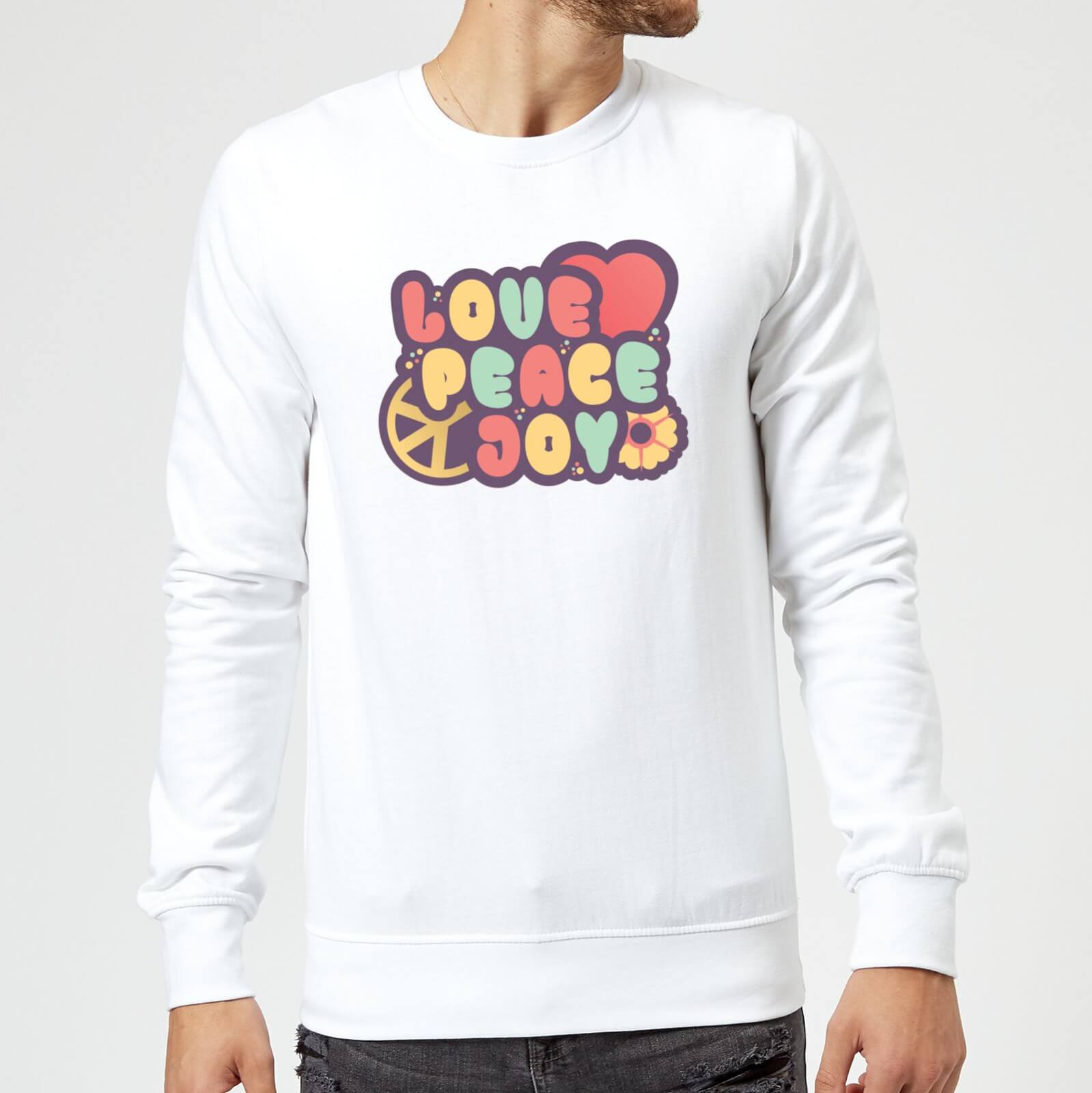 Love Peace Joy Sweatshirt - White - S - White