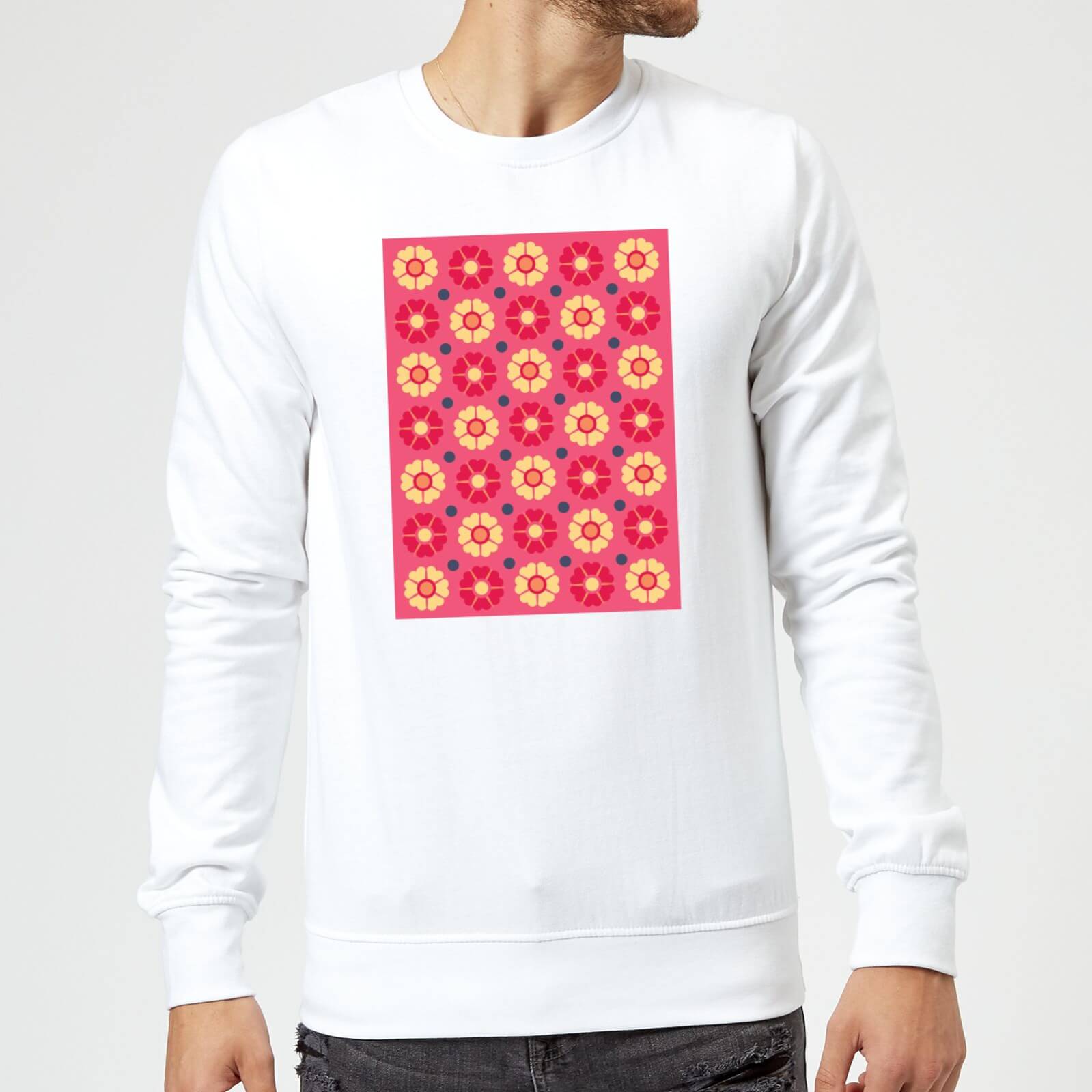 FLORAL PATTERN Sweatshirt - White - L