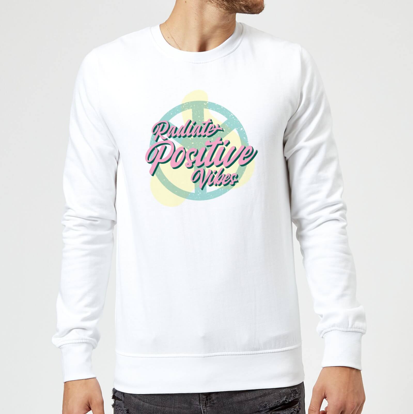 Radiate Positive Vibes Sweatshirt - White - S - White