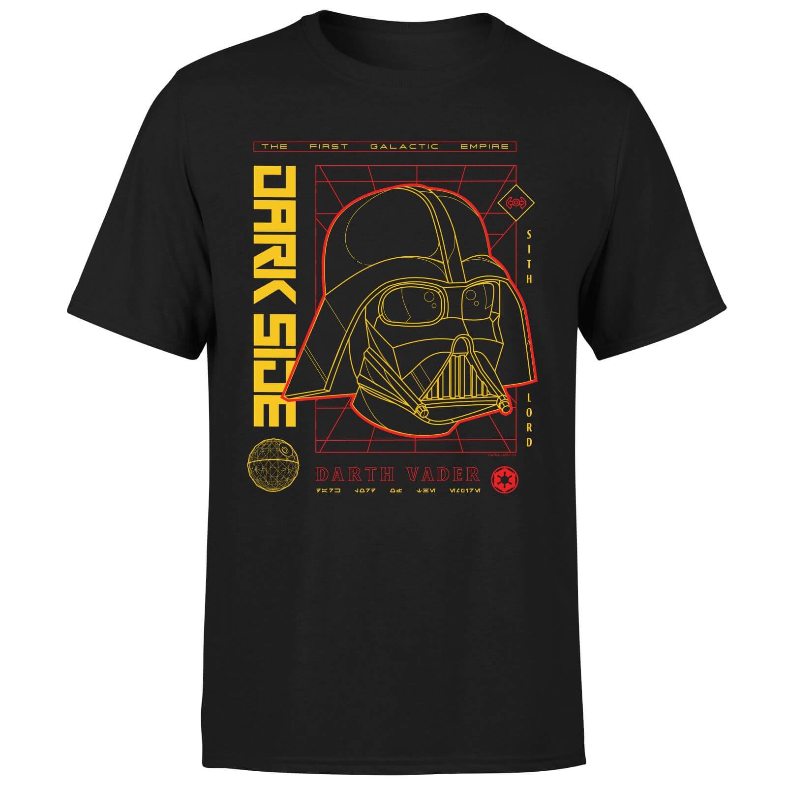 Star Wars Darth Vader Grid Men's T-Shirt - Black - XS