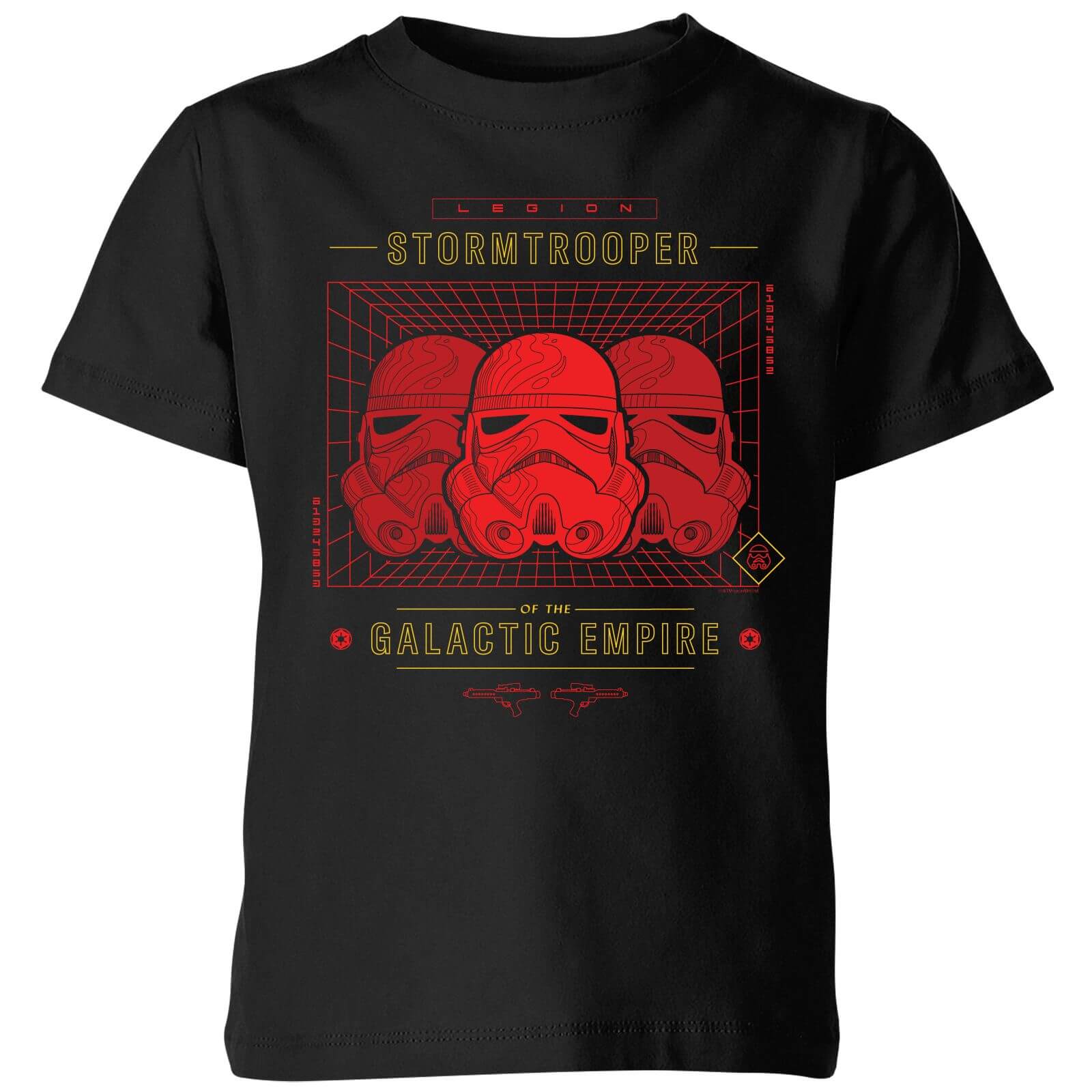 Star Wars Stormtrooper Legion Grid Kids' T-Shirt - Black - 5-6 Years