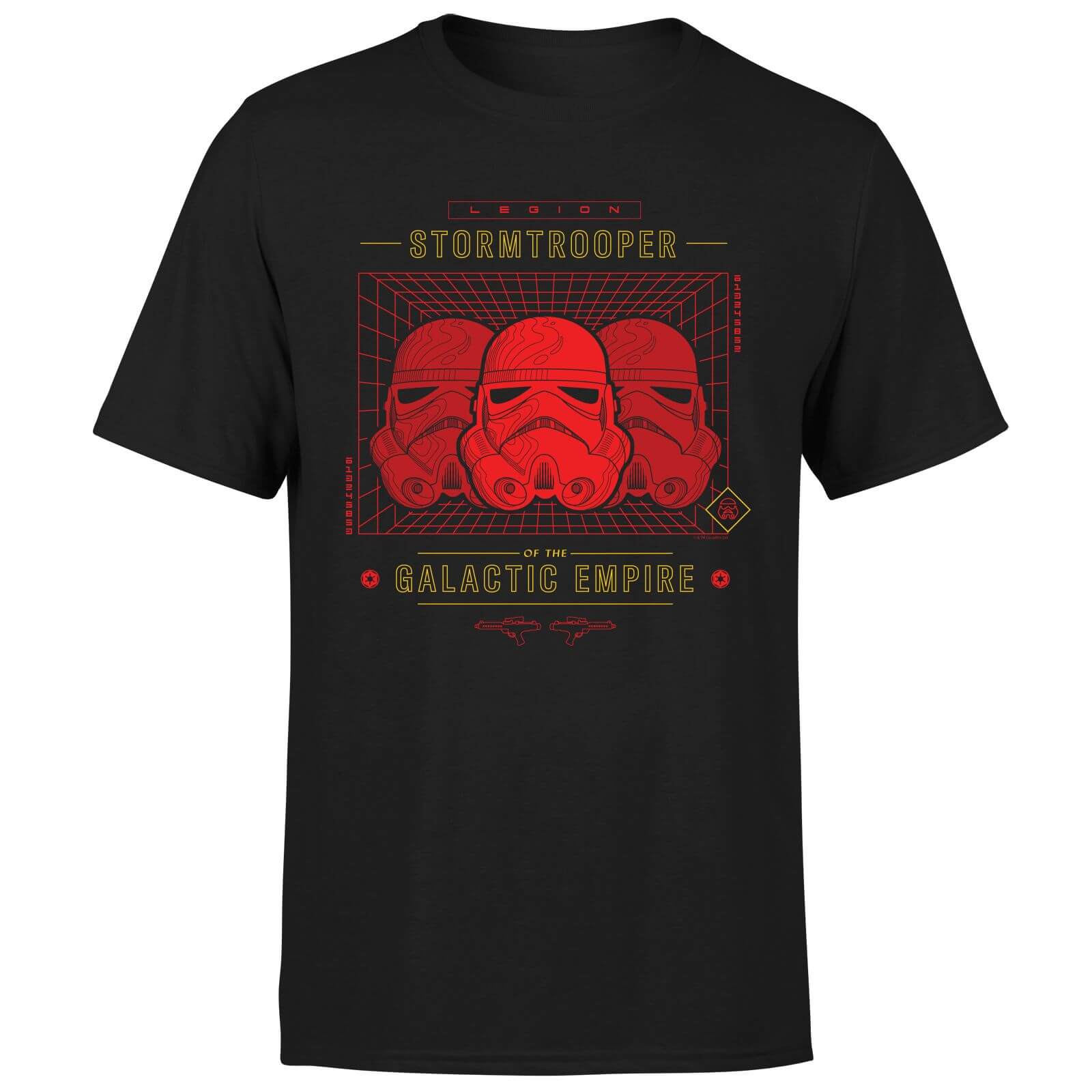 Star Wars Stormtrooper Legion Grid Men's T-Shirt - Black - XS