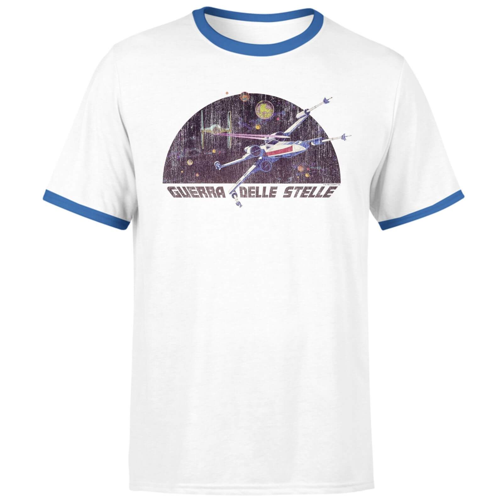 

T-Shirt Star Wars X-Wing Italian / Blue Ringer- Bianco - Uomo - S