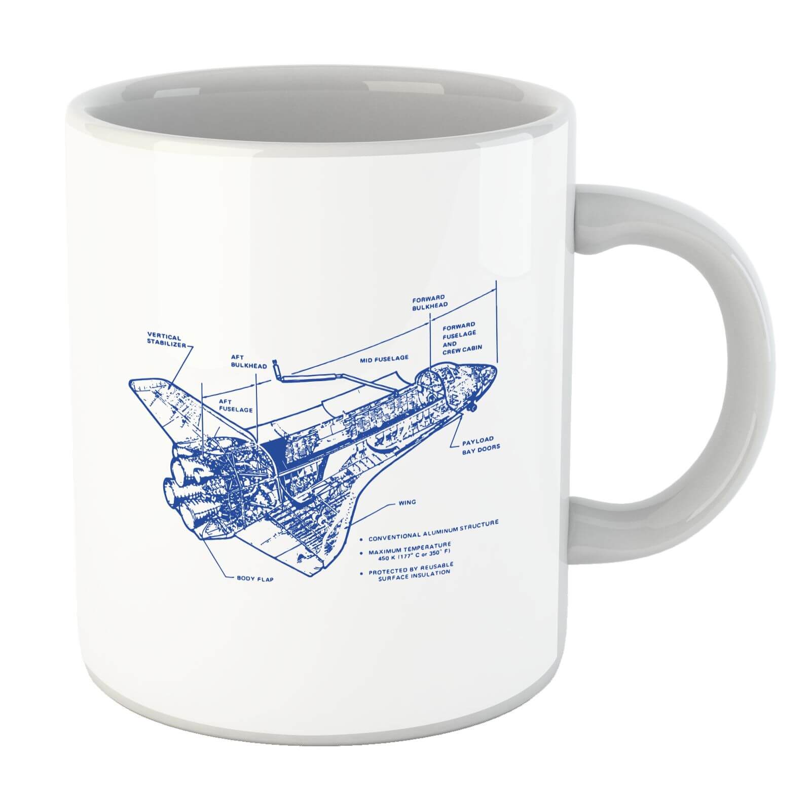 Shuttle Side View Schematic Mug