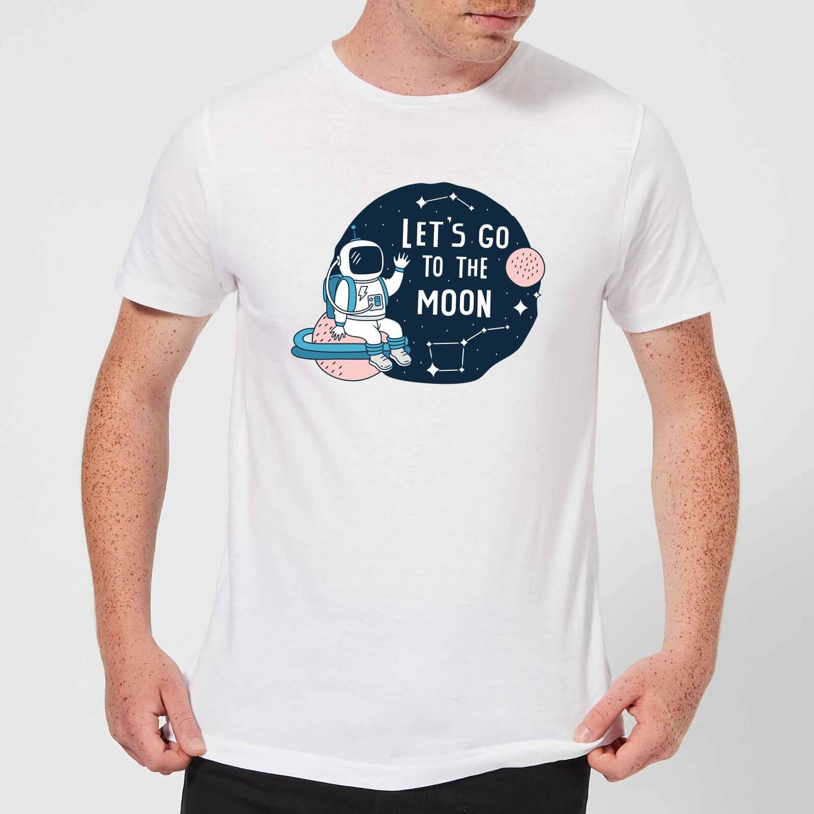 Let's Go To The Moon Men's T-Shirt - White - XS - White