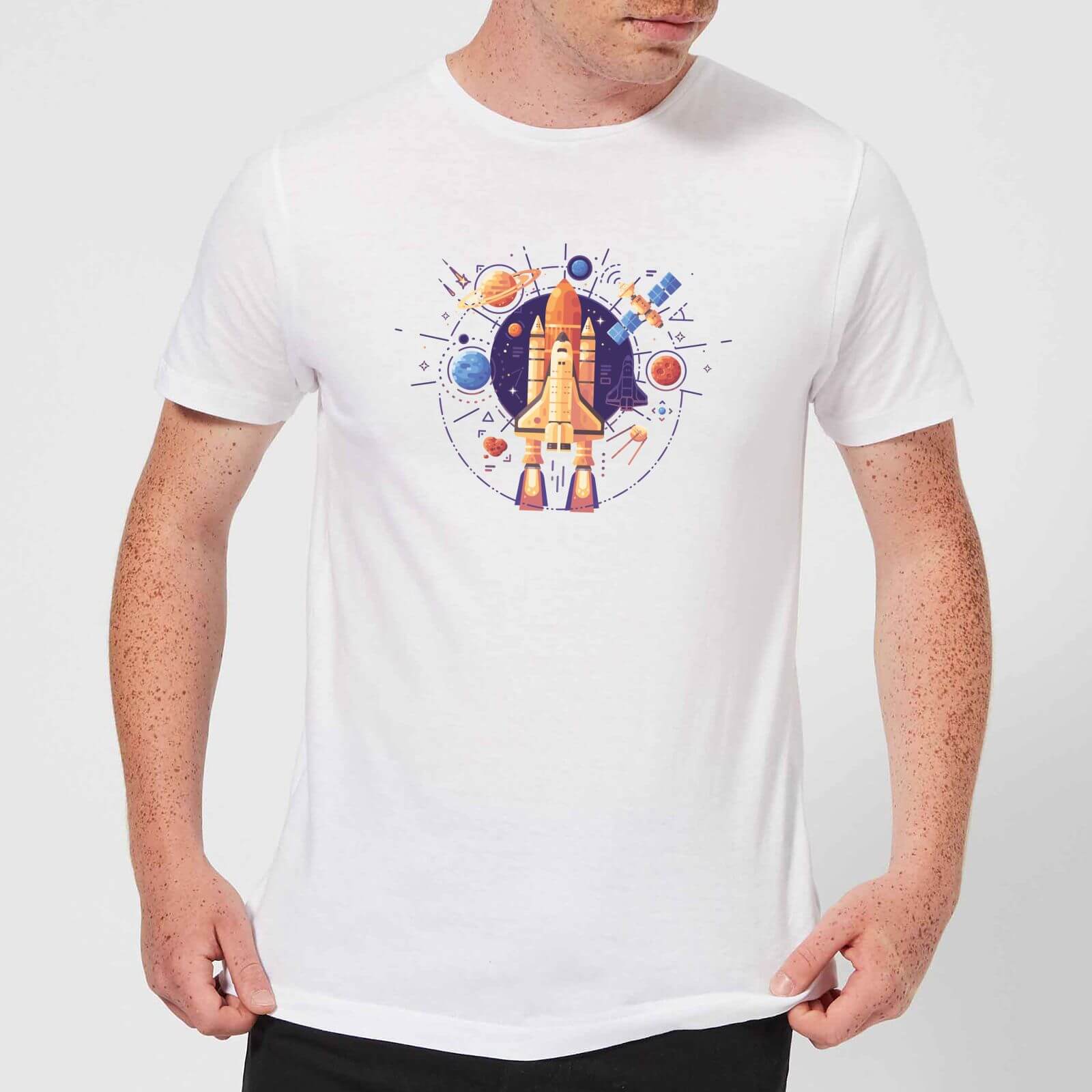 Blast Off Men's T-Shirt - White - XS - White
