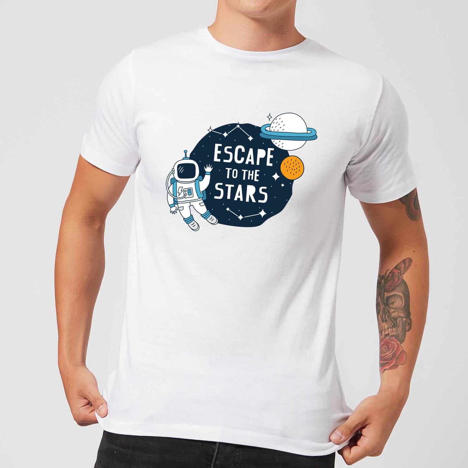 Escape To The Stars Men's T-Shirt - White - XXL - White