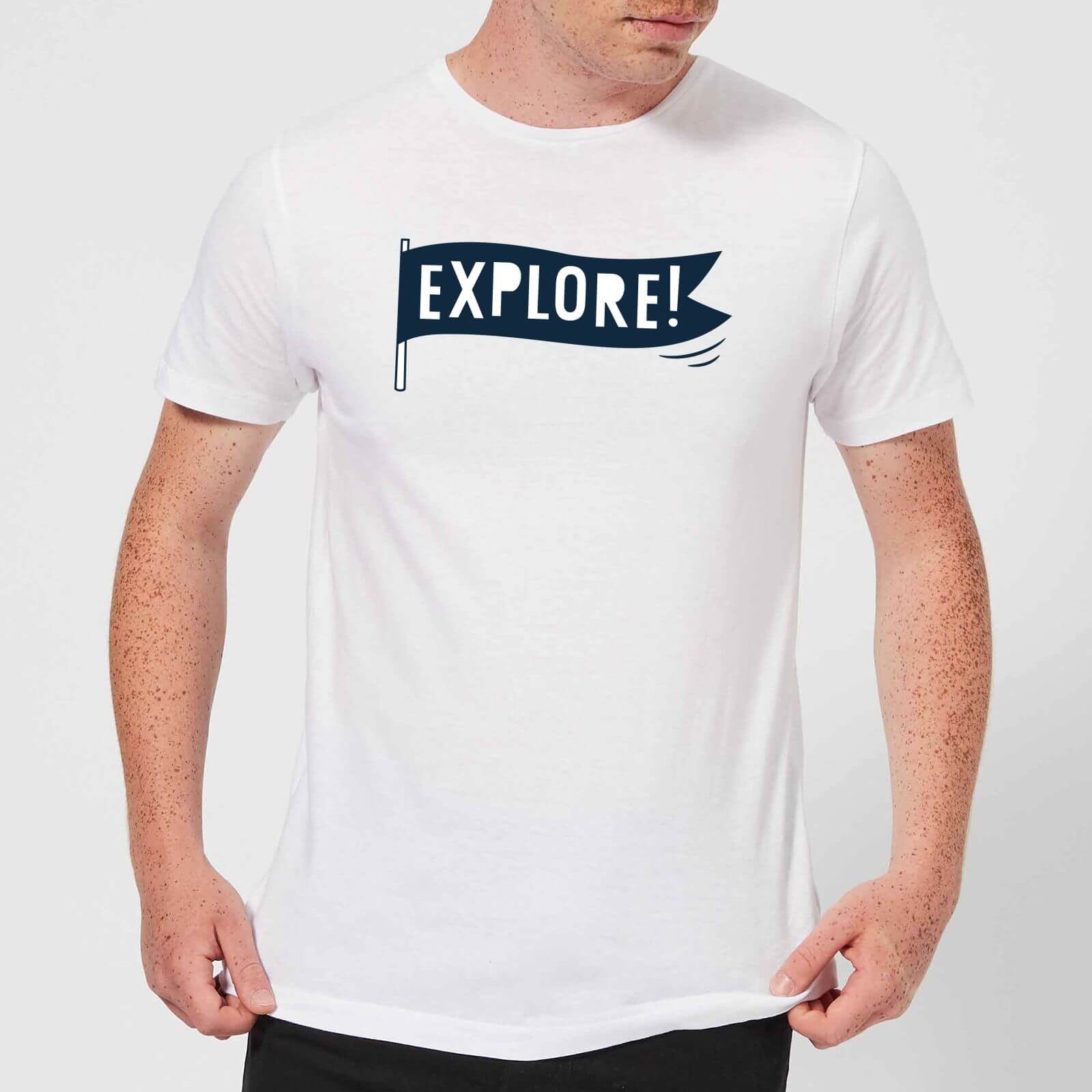 Explore! Men's T-Shirt - White - XXL - White