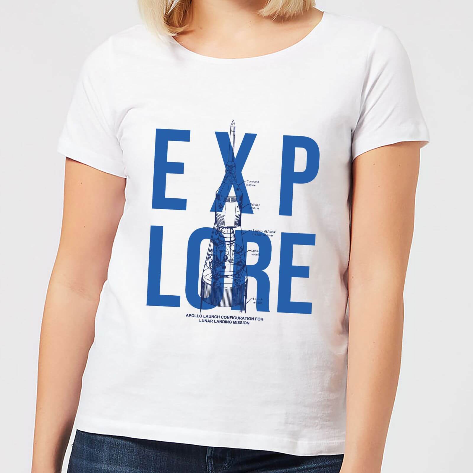 Explore Schematic Women's T-Shirt - White - S - White
