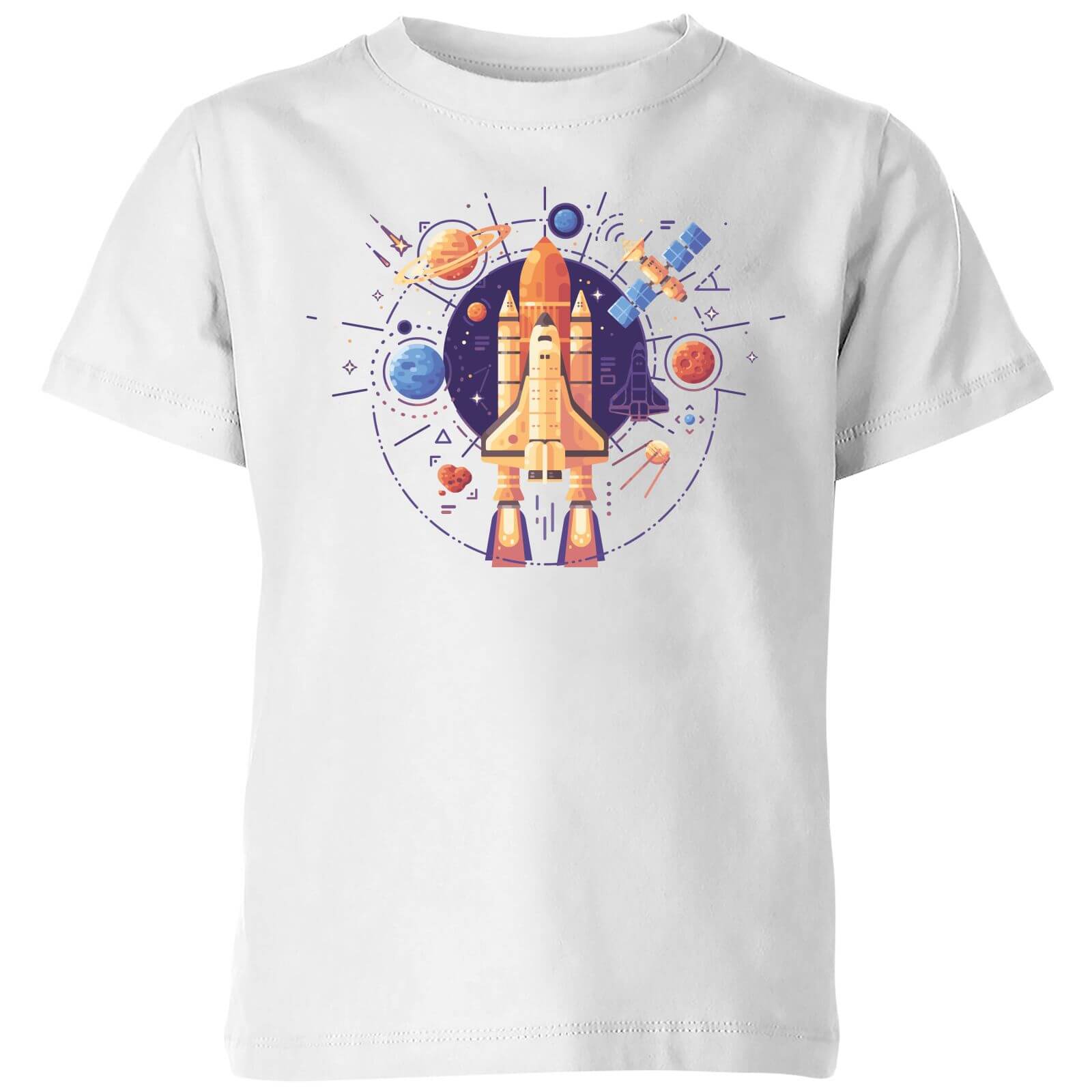 Blast Off Kids' T-Shirt - White - 5-6 Years - White