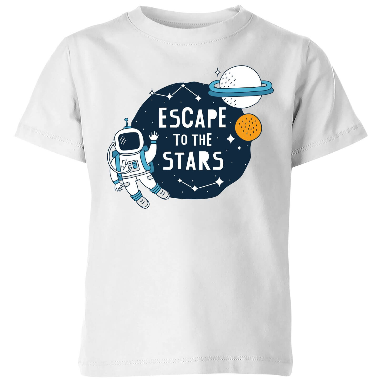 Escape To The Stars Kids' T-Shirt - White - 9-10 Years - White