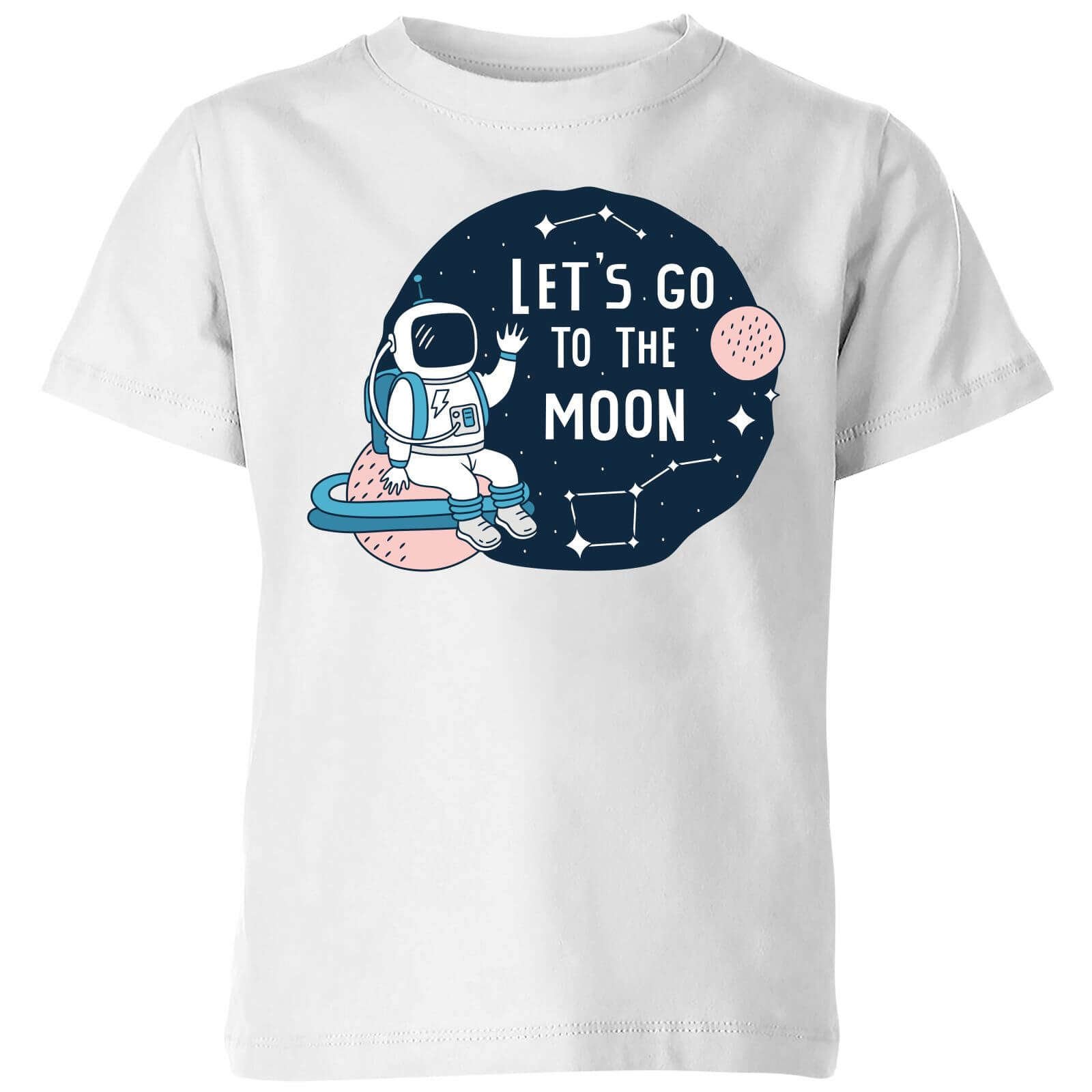 Let's Go To The Moon Kids' T-Shirt - White - 3-4 Years - White