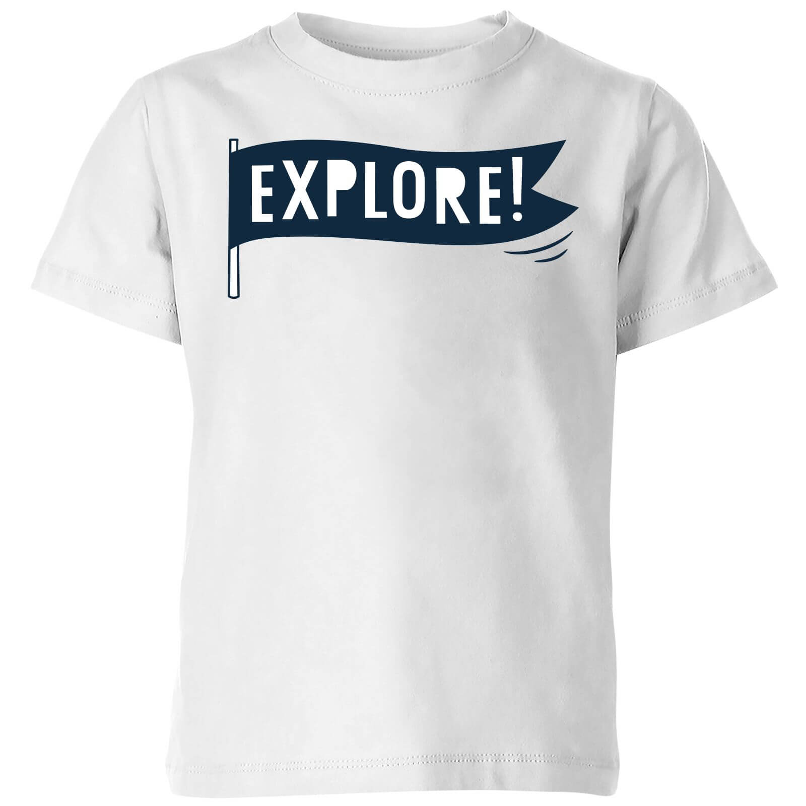 Explore! Kids' T-Shirt - White - 3-4 Years - White