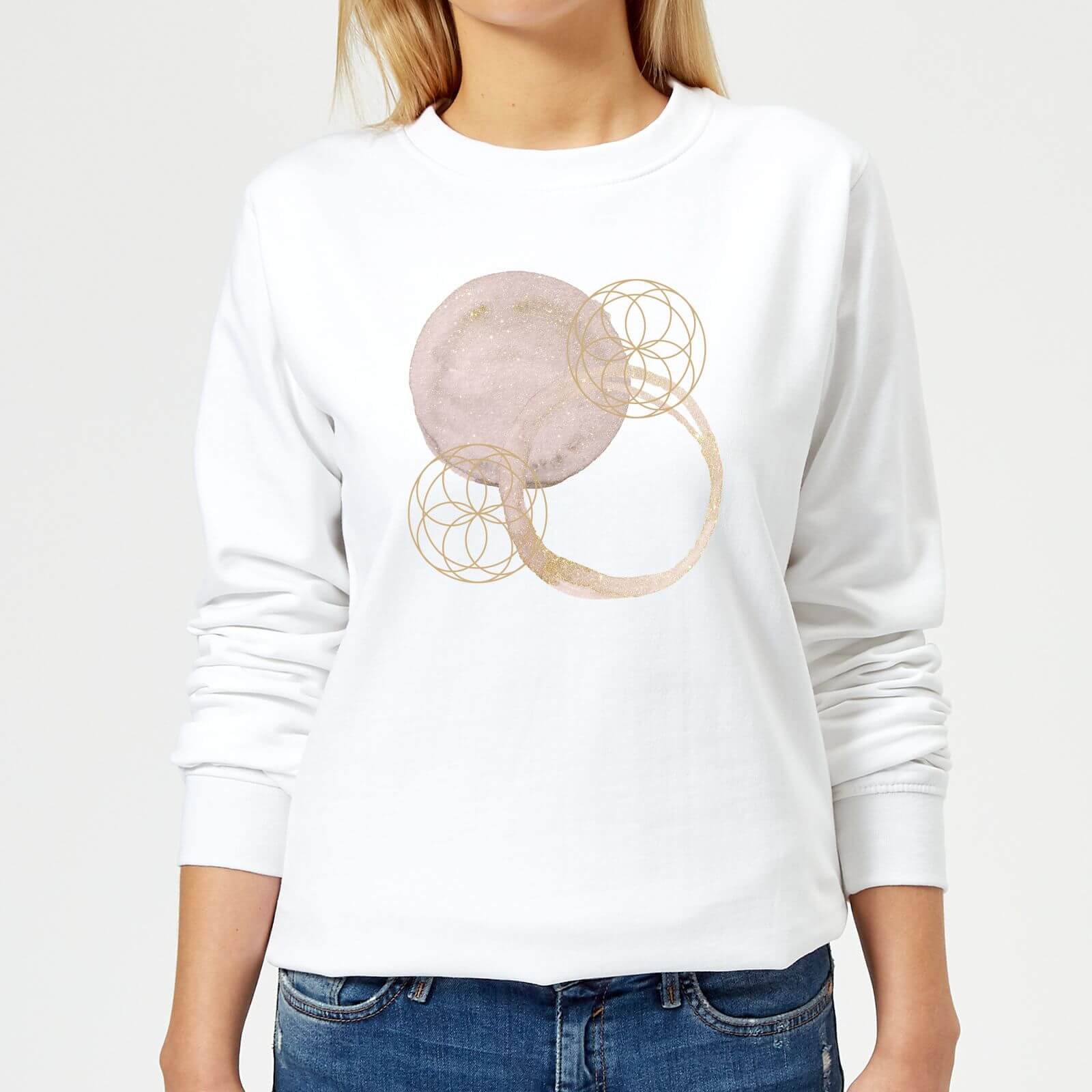 Watercolour Swirls Women's Sweatshirt - White - XS - White