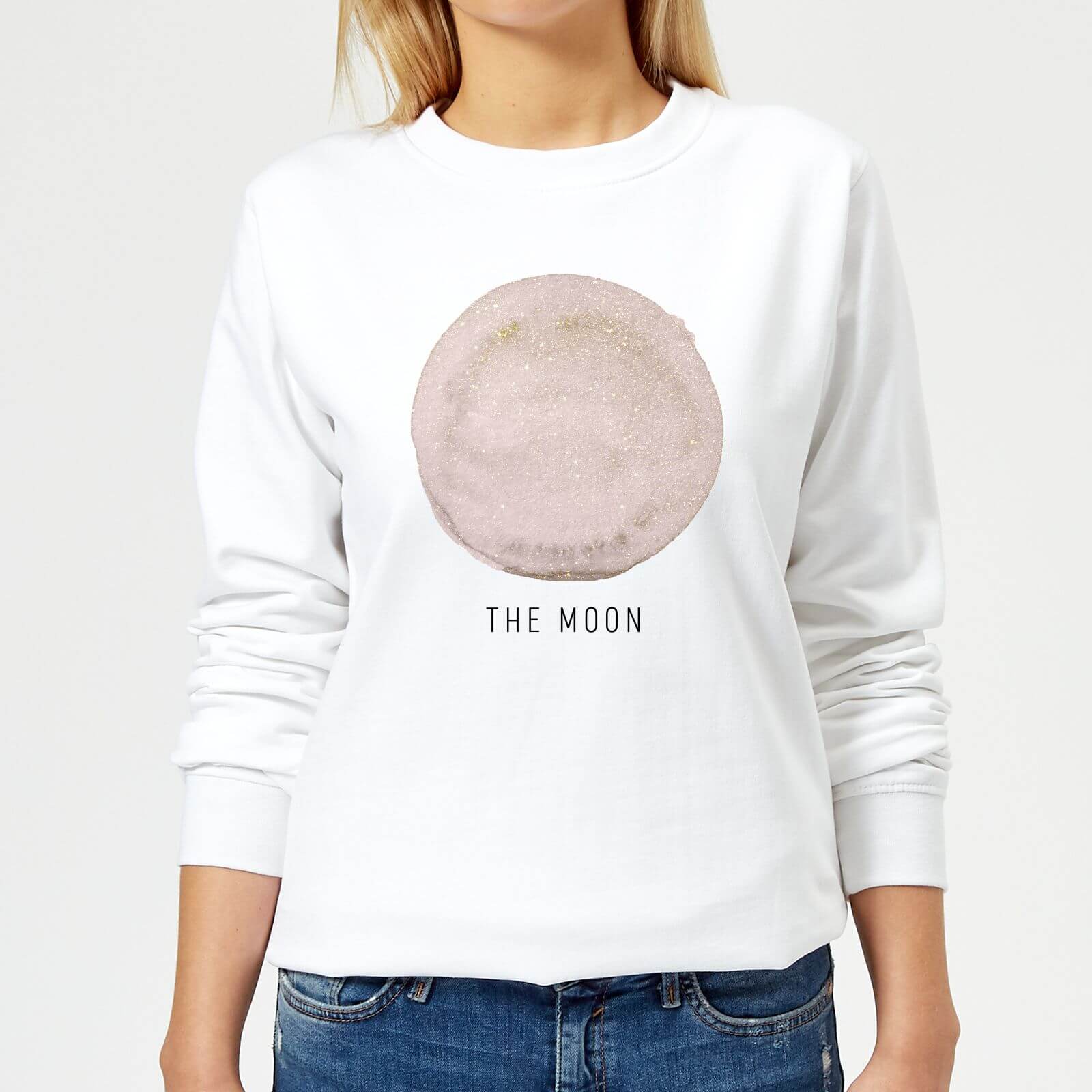 The Moon Women's Sweatshirt - White - S - White