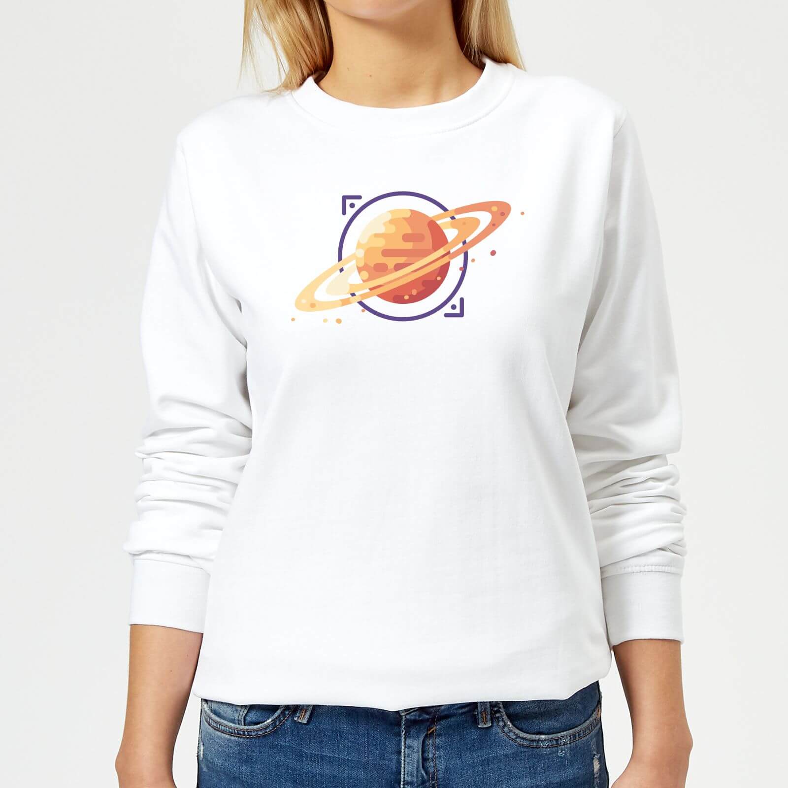 Saturn Women's Sweatshirt - White - XS - White