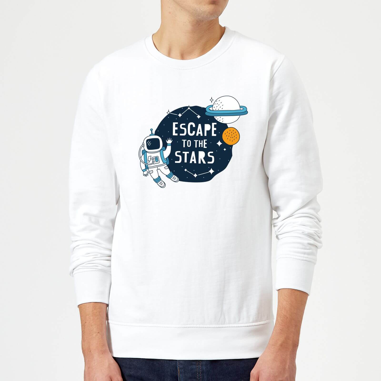 Escape To The Stars Sweatshirt - White - S - White