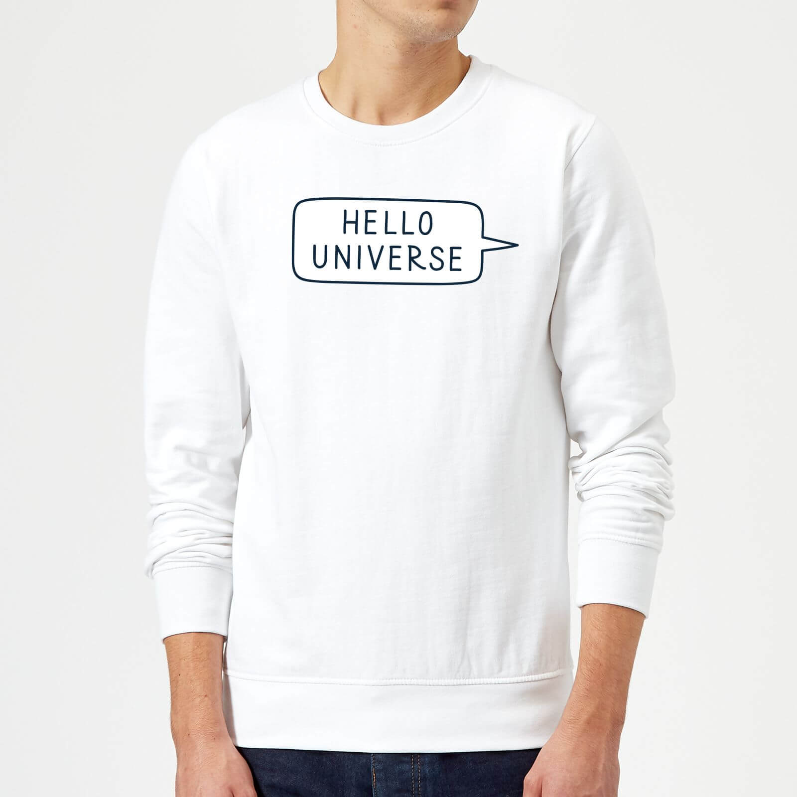 Hello Universe Sweatshirt - White - S - White