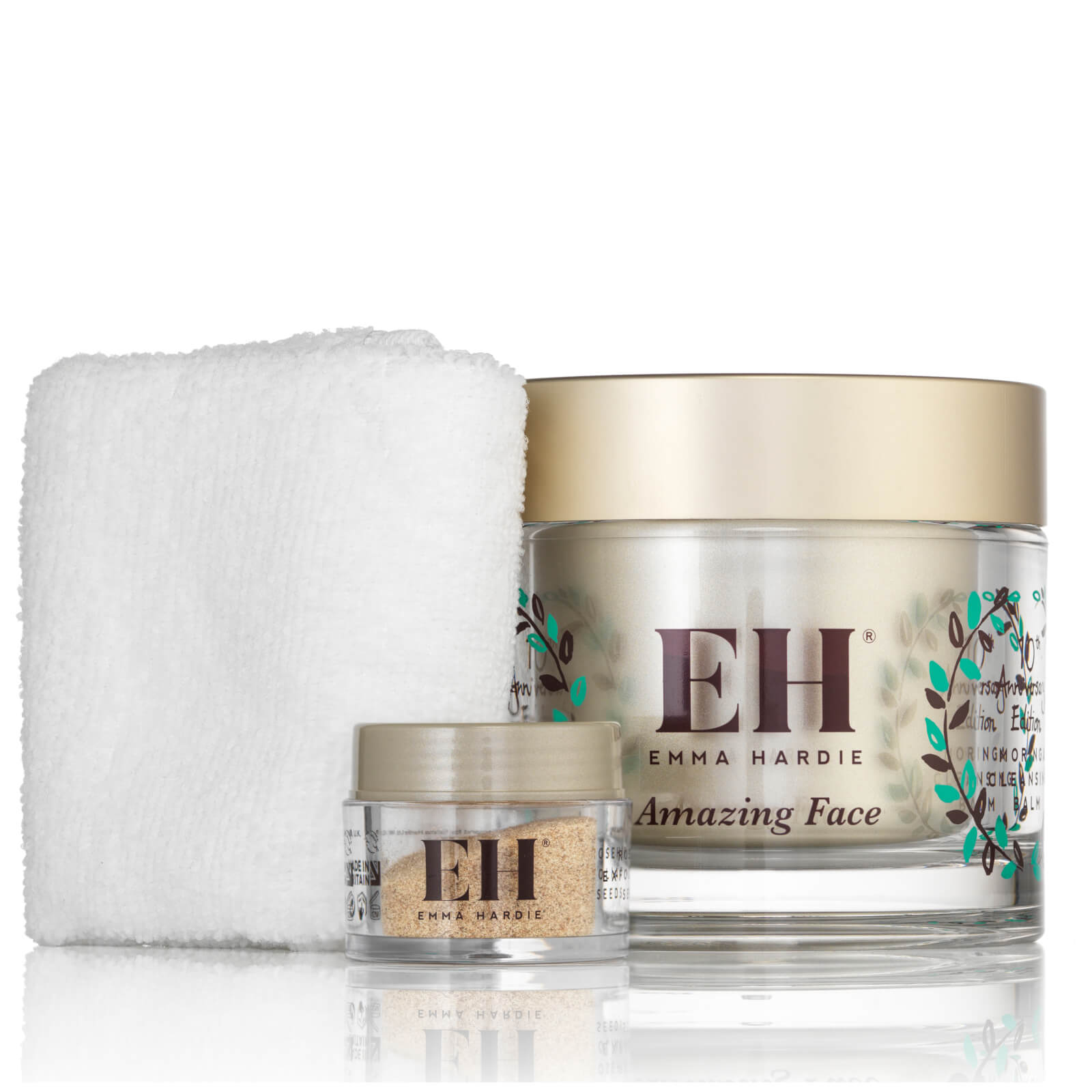

Emma Hardie Moringa Cleansing Balm with Cloth & Rosehip Exfoliating Seeds 10th Anniversary Edition