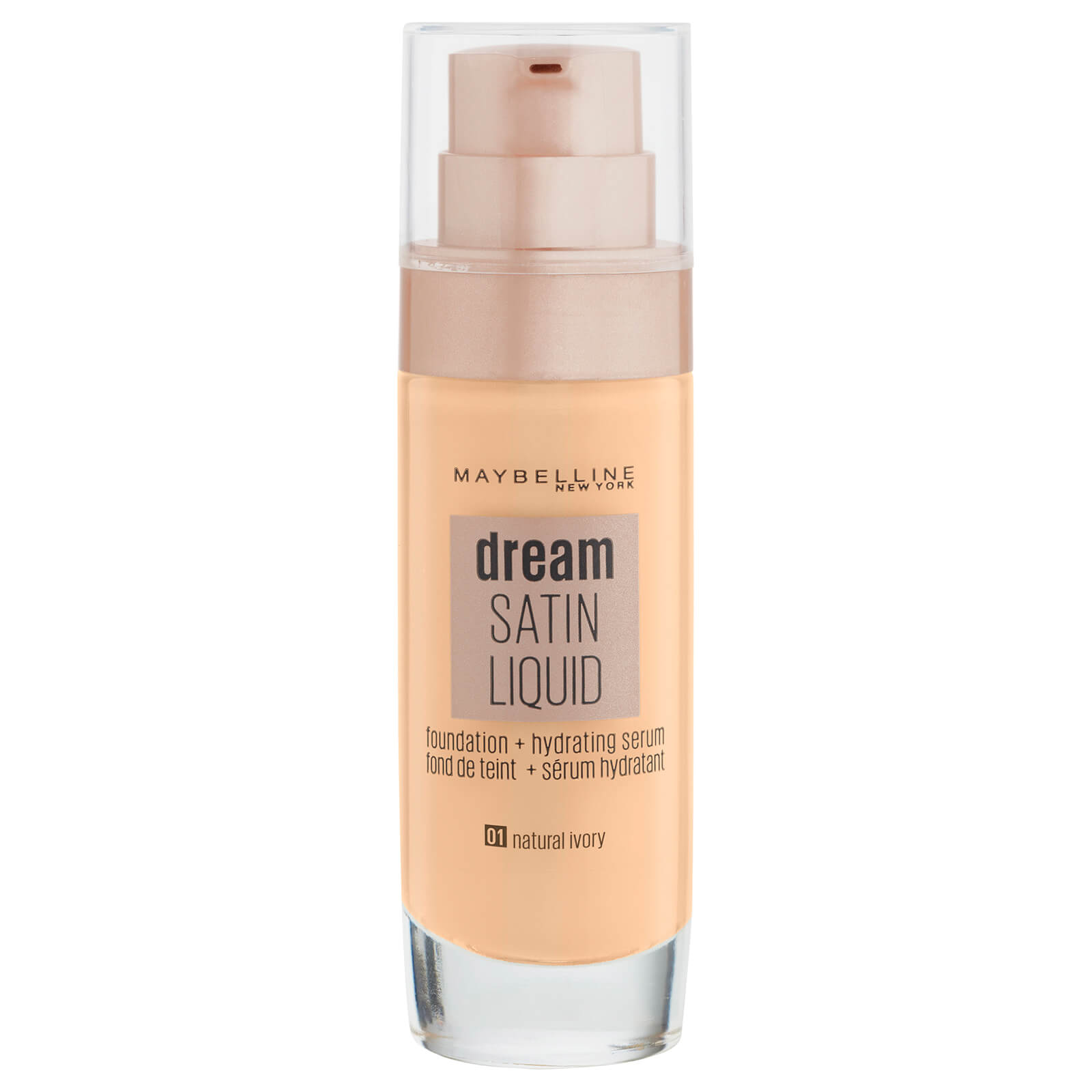 Maybelline Dream Radiant Liquid Hydrating Foundation with Hyaluronic Acid and Collagen 30ml (Various Shades) - 001 Natural Ivory