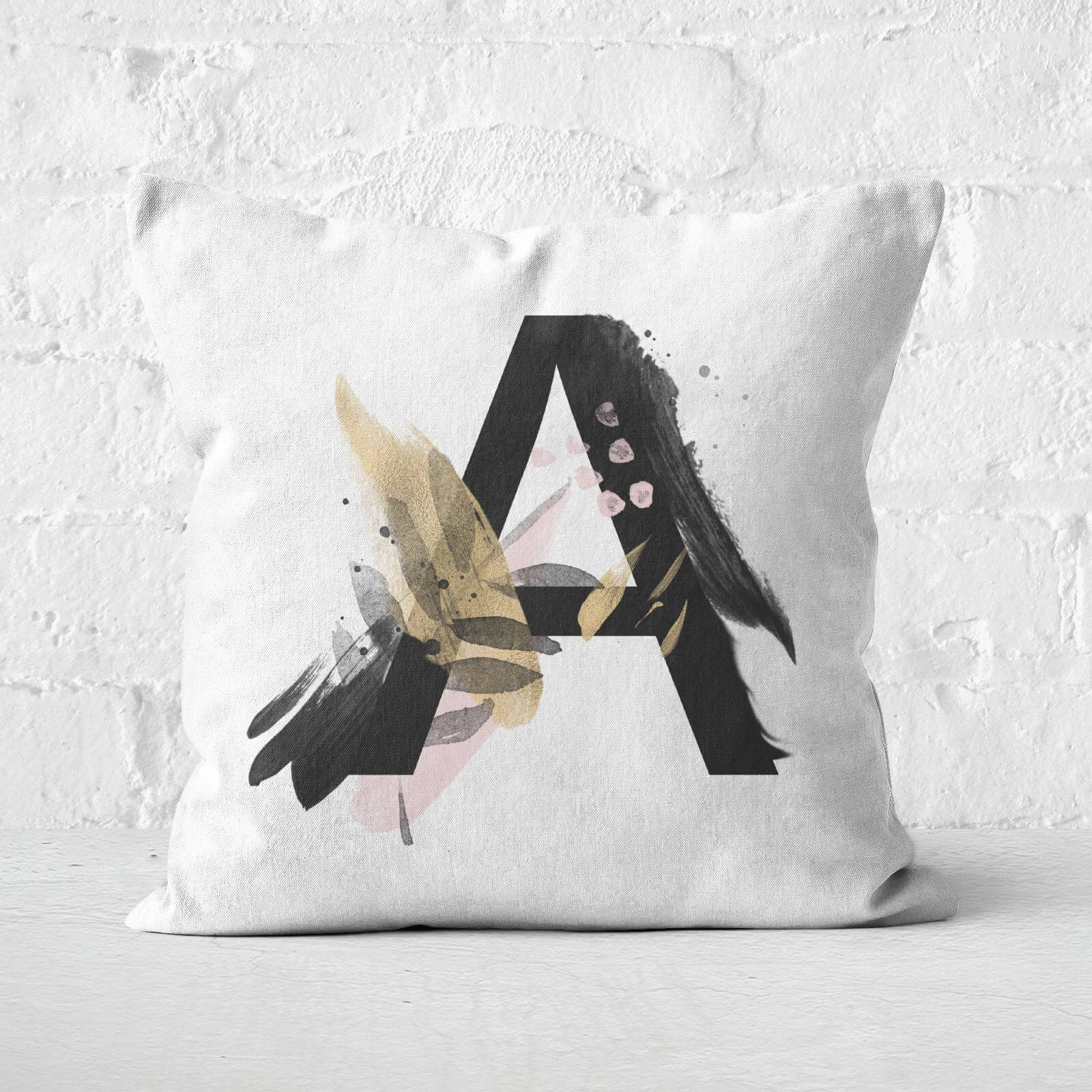 Wabi-Sabi Letter Square Cushion - 40x40cm - Soft Touch - E