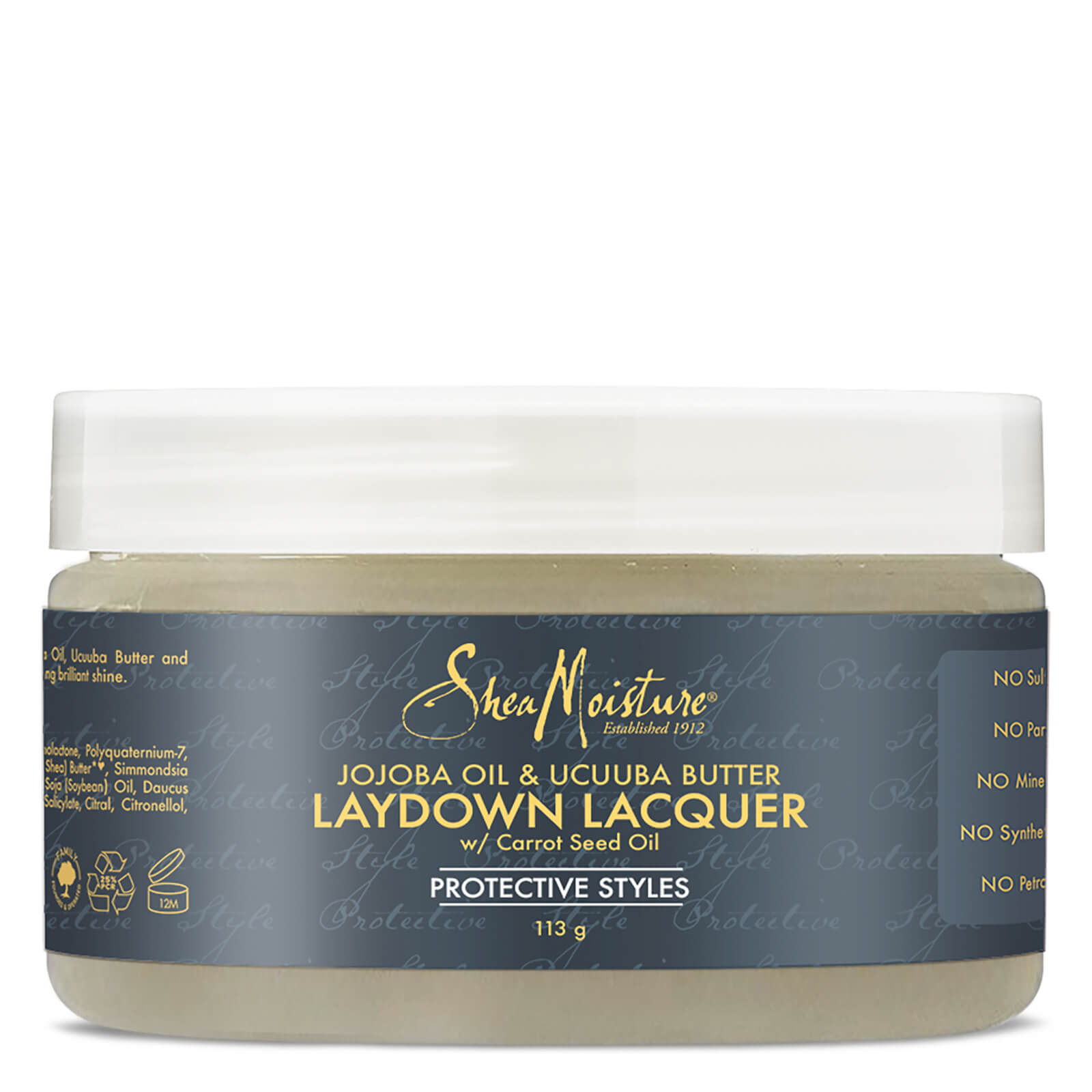 Click to view product details and reviews for Shea Moisture Jojoba Oil Ucuuba Butter Laydown Lacquer 113g.