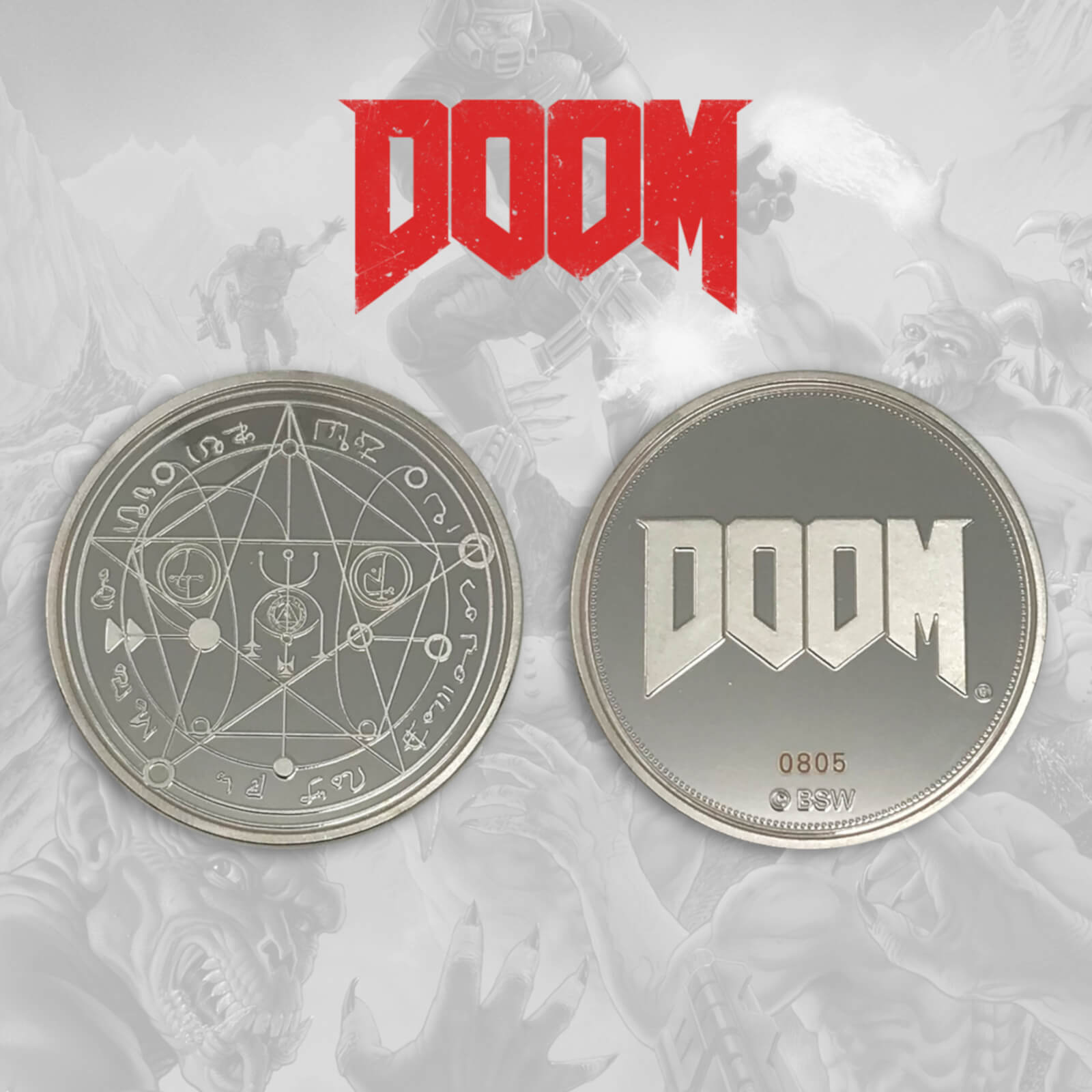 DOOM Pièce de collection Edition limitée - Variante argentée