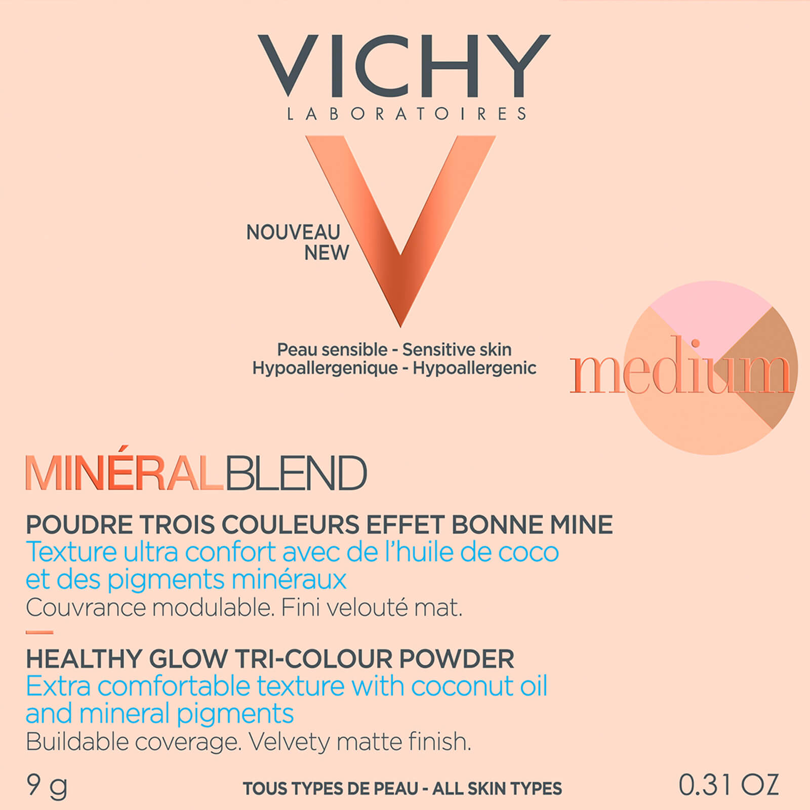 VICHY Mineralblend Tri-Colour Medium Powder 9g