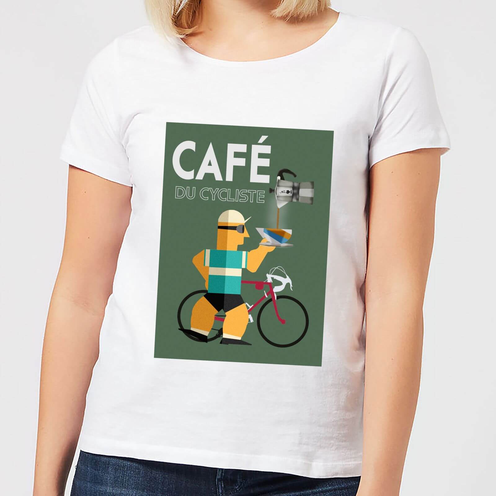 Mark Fairhurst Cafe Du Cycliste Women's T-Shirt - White - XL