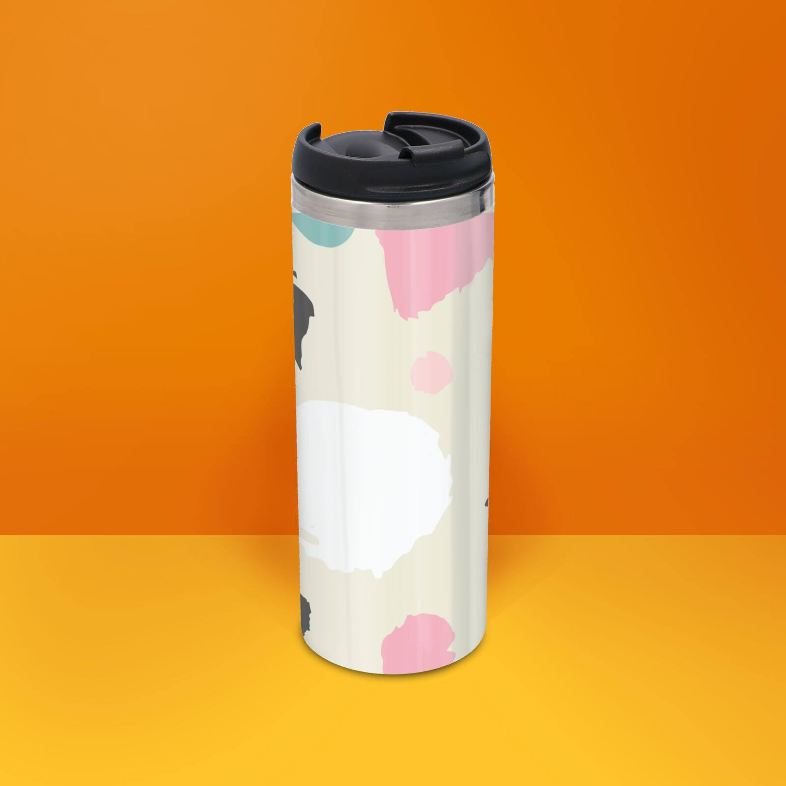 Blob Pattern Stainless Steel Travel Mug