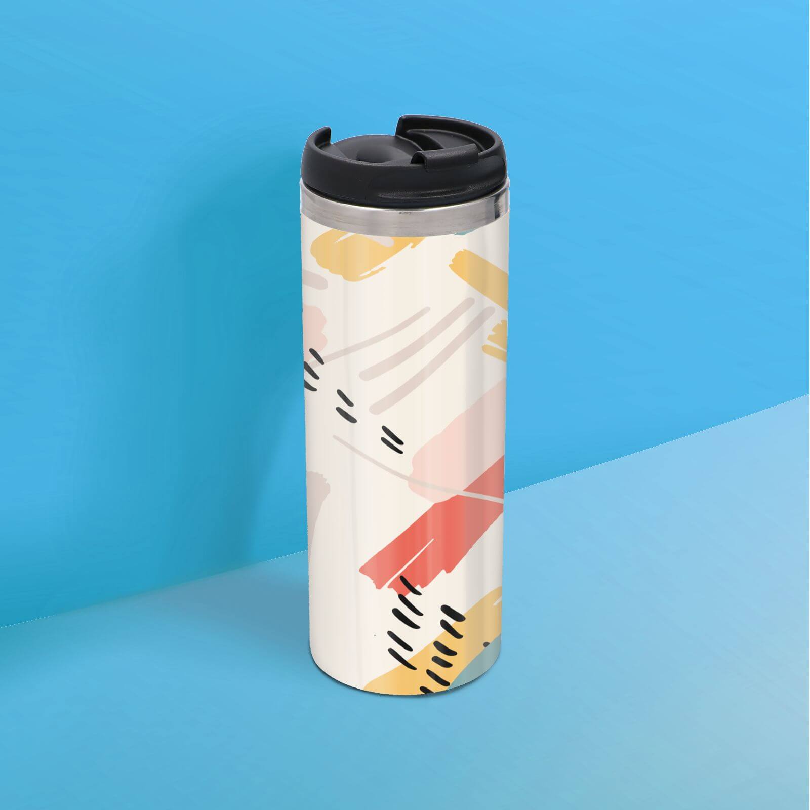 XO Pattern Stainless Steel Travel Mug