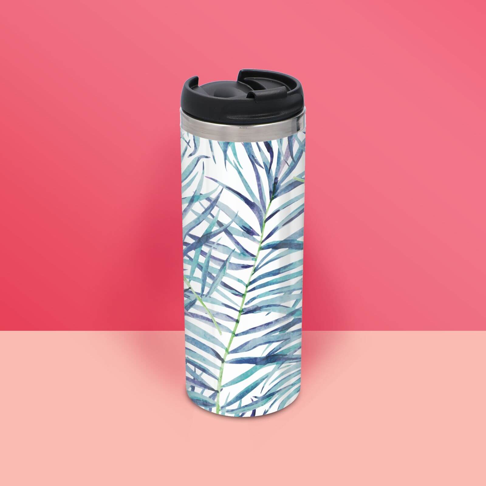 Botanical Pattern Stainless Steel Travel Mug