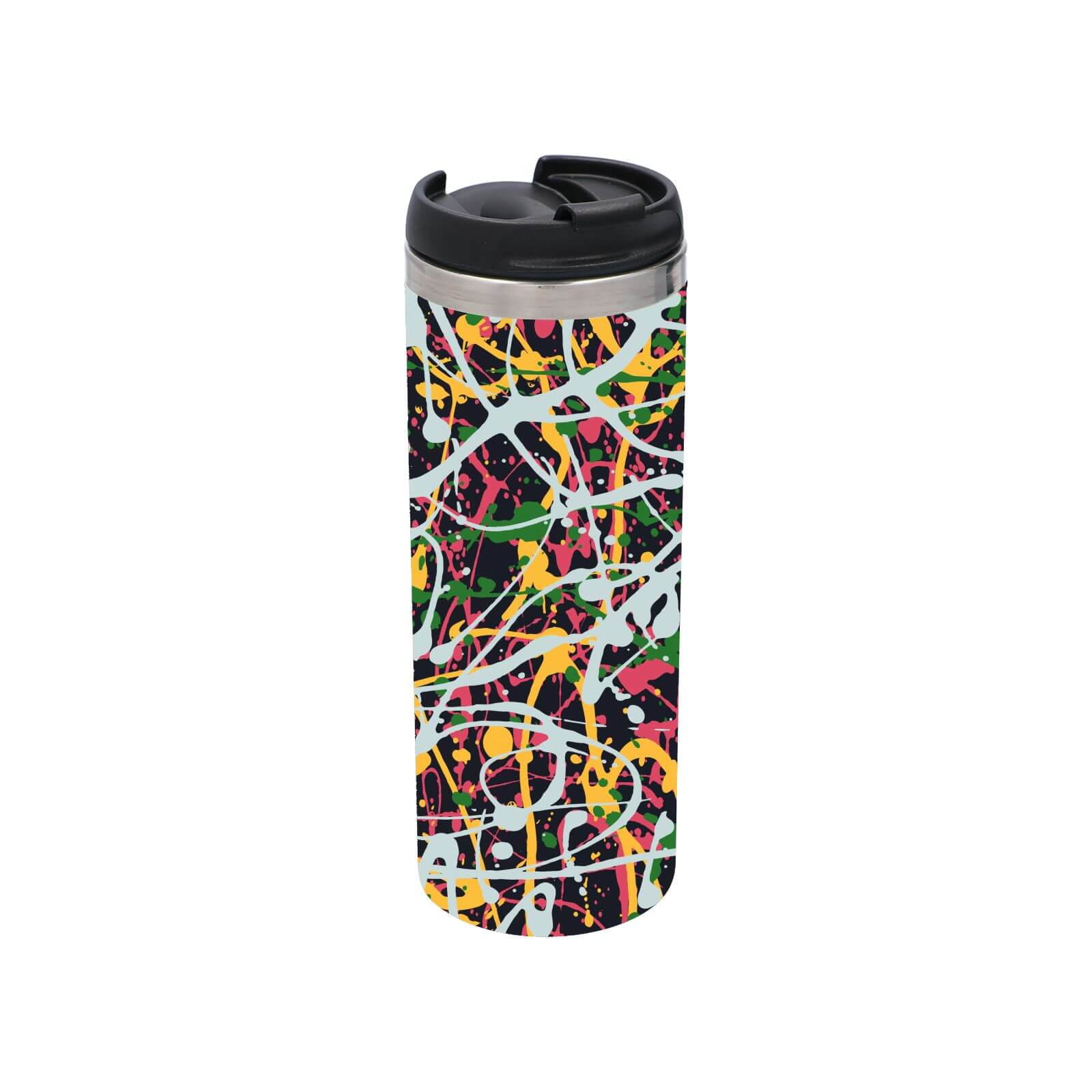 Splatter Pattern Stainless Steel Thermo Travel Mug