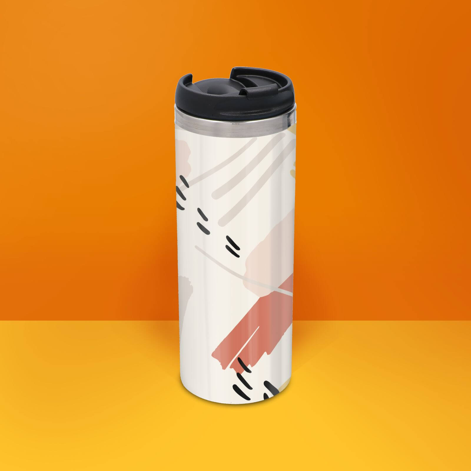 Arty Scribble Stainless Steel Travel Mug