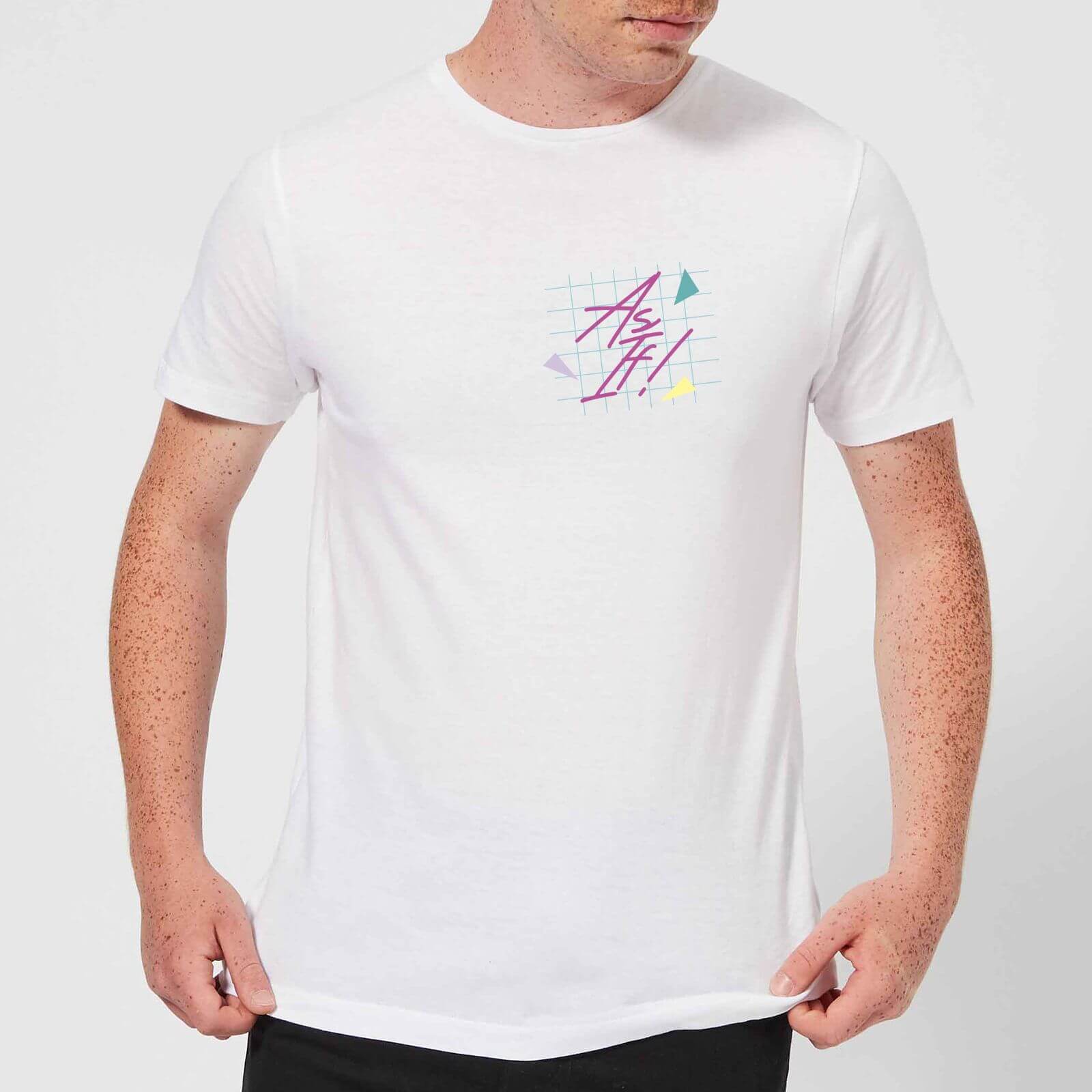 As If! Pocket Print Men's T-Shirt - White - XS - White