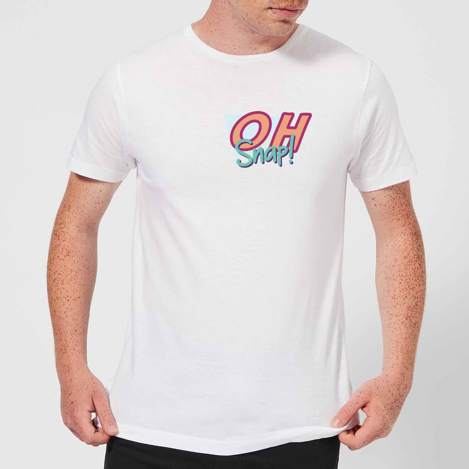 Oh Snap! Pocket Print Men's T-Shirt - White - XS