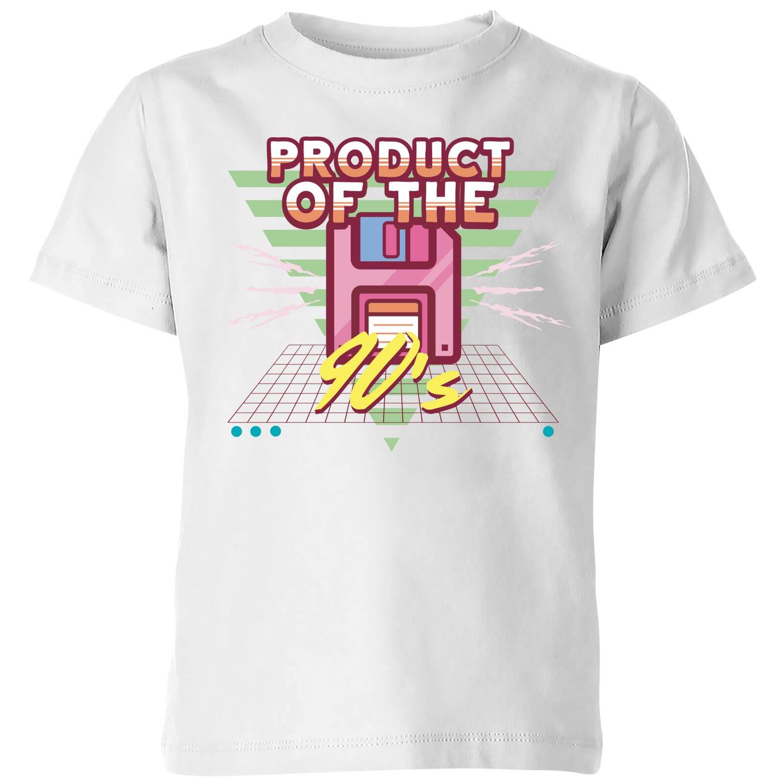 Product Of The 90's Floppy Disc Kids' T-Shirt - White - 9-10 Years - White