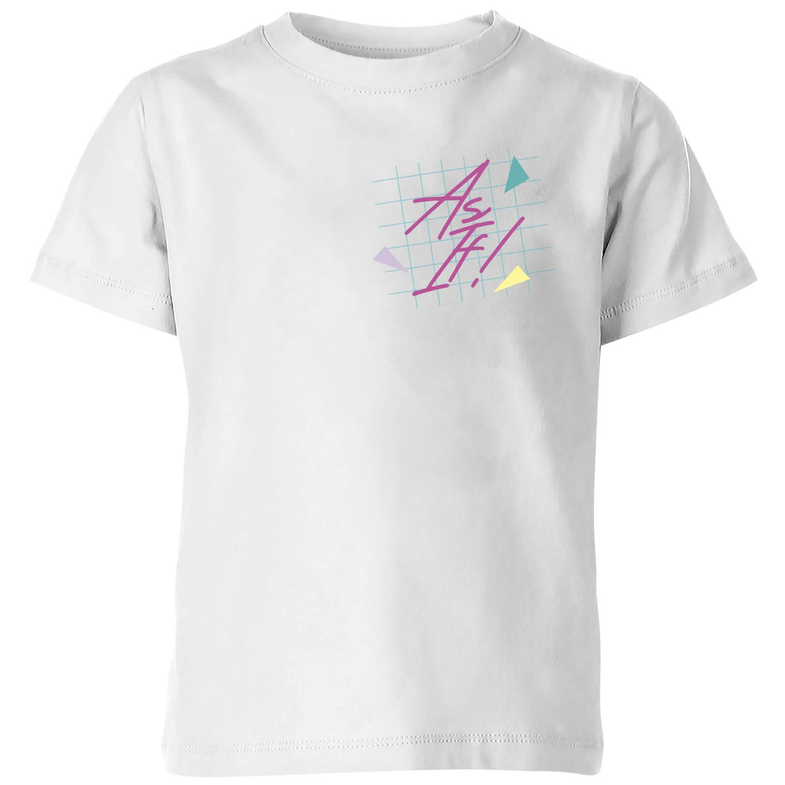 As If! Pocket Print Kids' T-Shirt - White - 5-6 Years - White