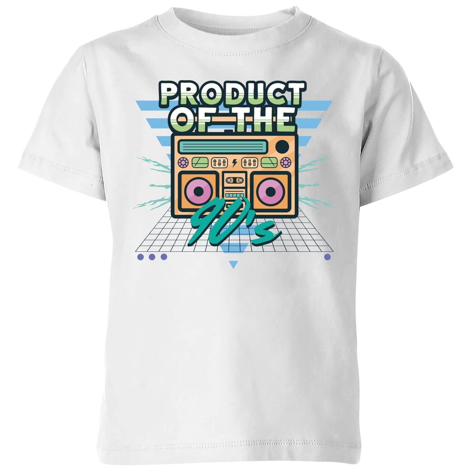 Product Of The 90's Boom Box Kids' T-Shirt - White - 9-10 Years - White