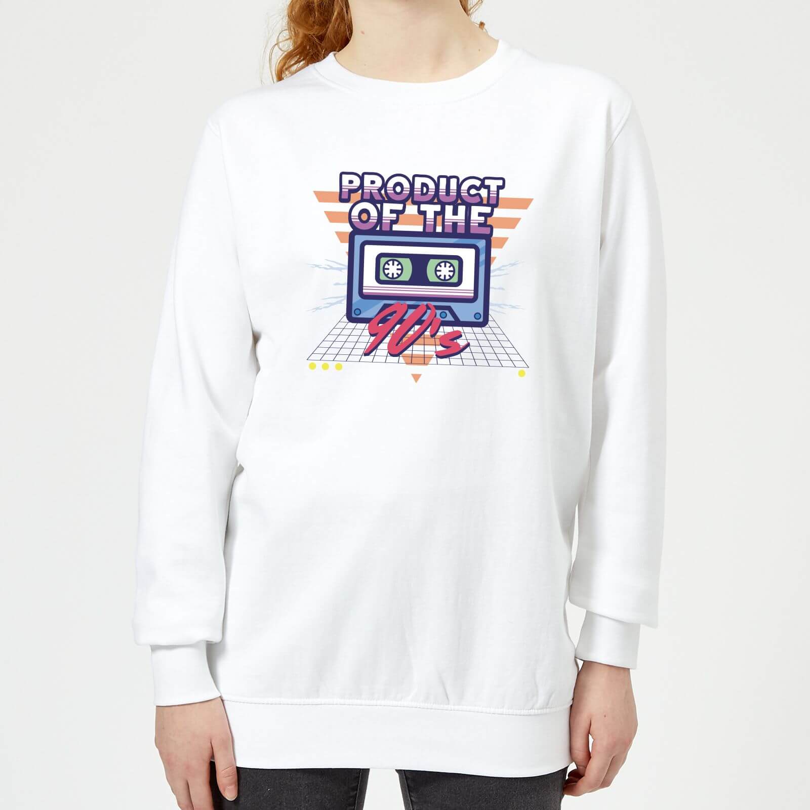 Product Of The 90's Cassette Tape Women's Sweatshirt - White - M - White