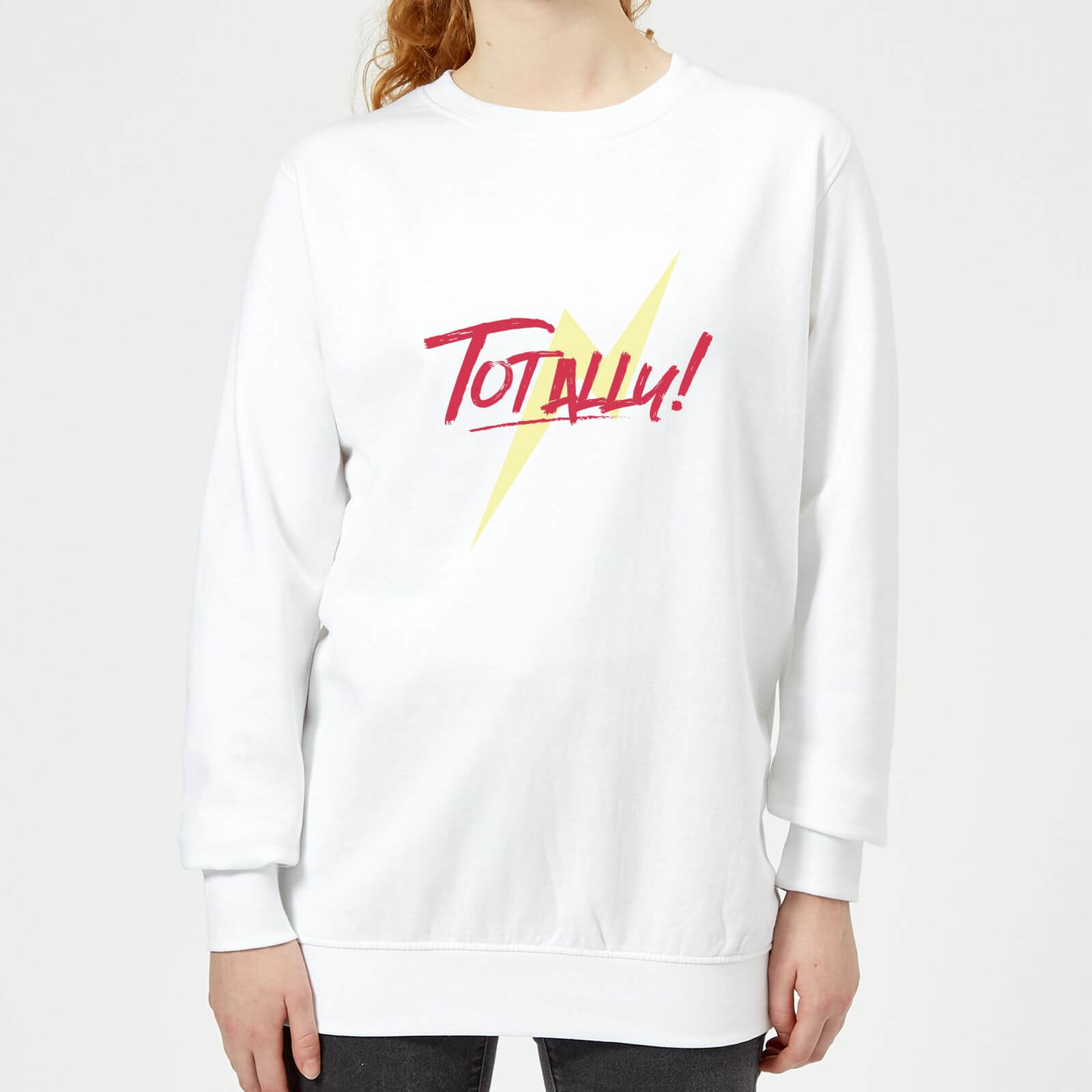 Lightning Bolt Totally! Women's Sweatshirt - White - M - White