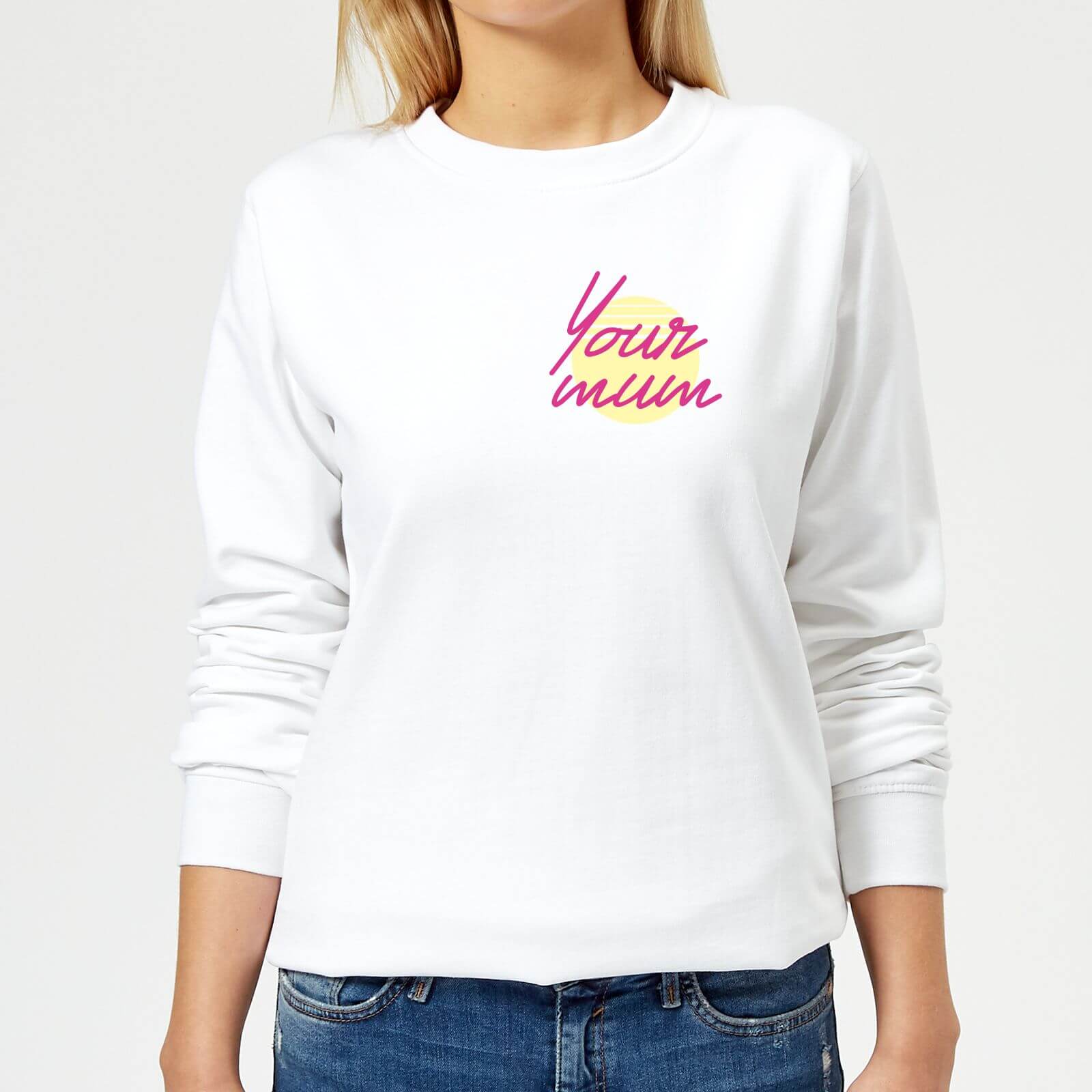 Your Mum Pocket Print Women's Sweatshirt - White - XS - White