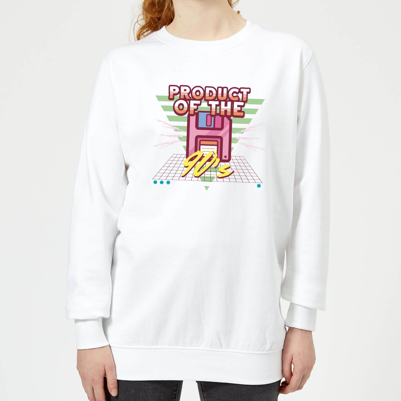 Product Of The 90's Floppy Disc Women's Sweatshirt - White - XS - White