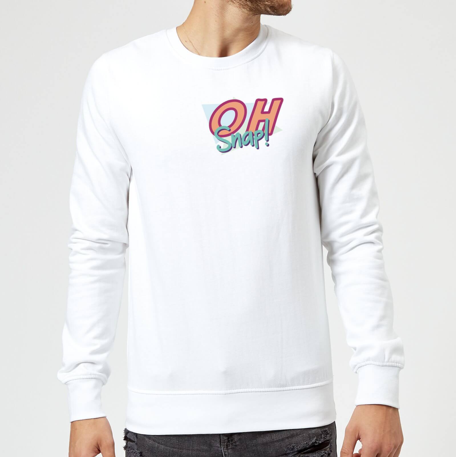 Oh Snap! Pocket Print Sweatshirt - White - S - White