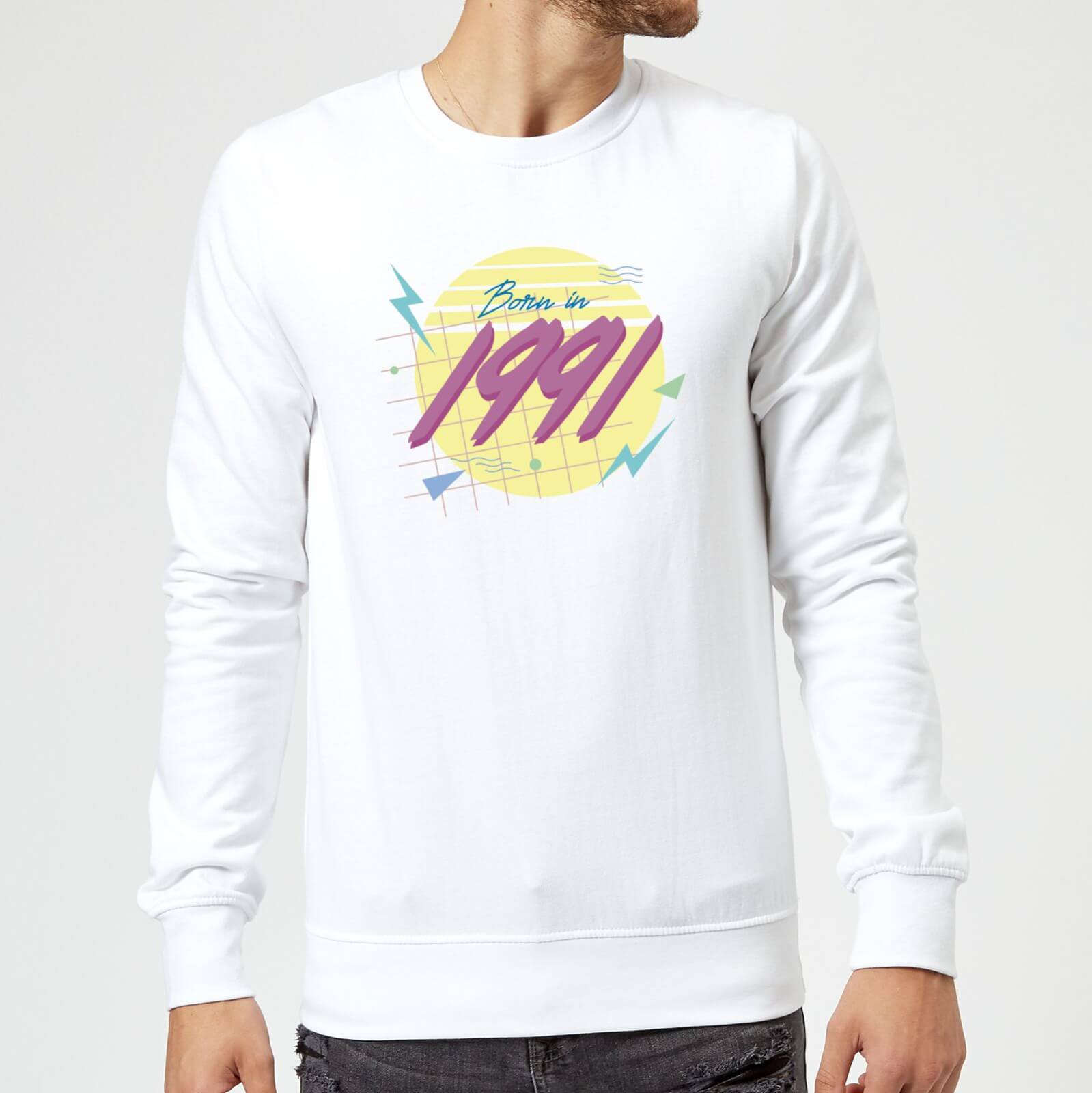 Born In 1991 Sweatshirt - White - S - White