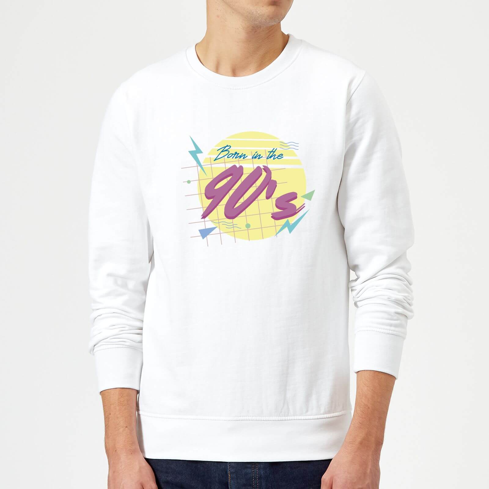 Born In The 90's Sweatshirt - White - S - White